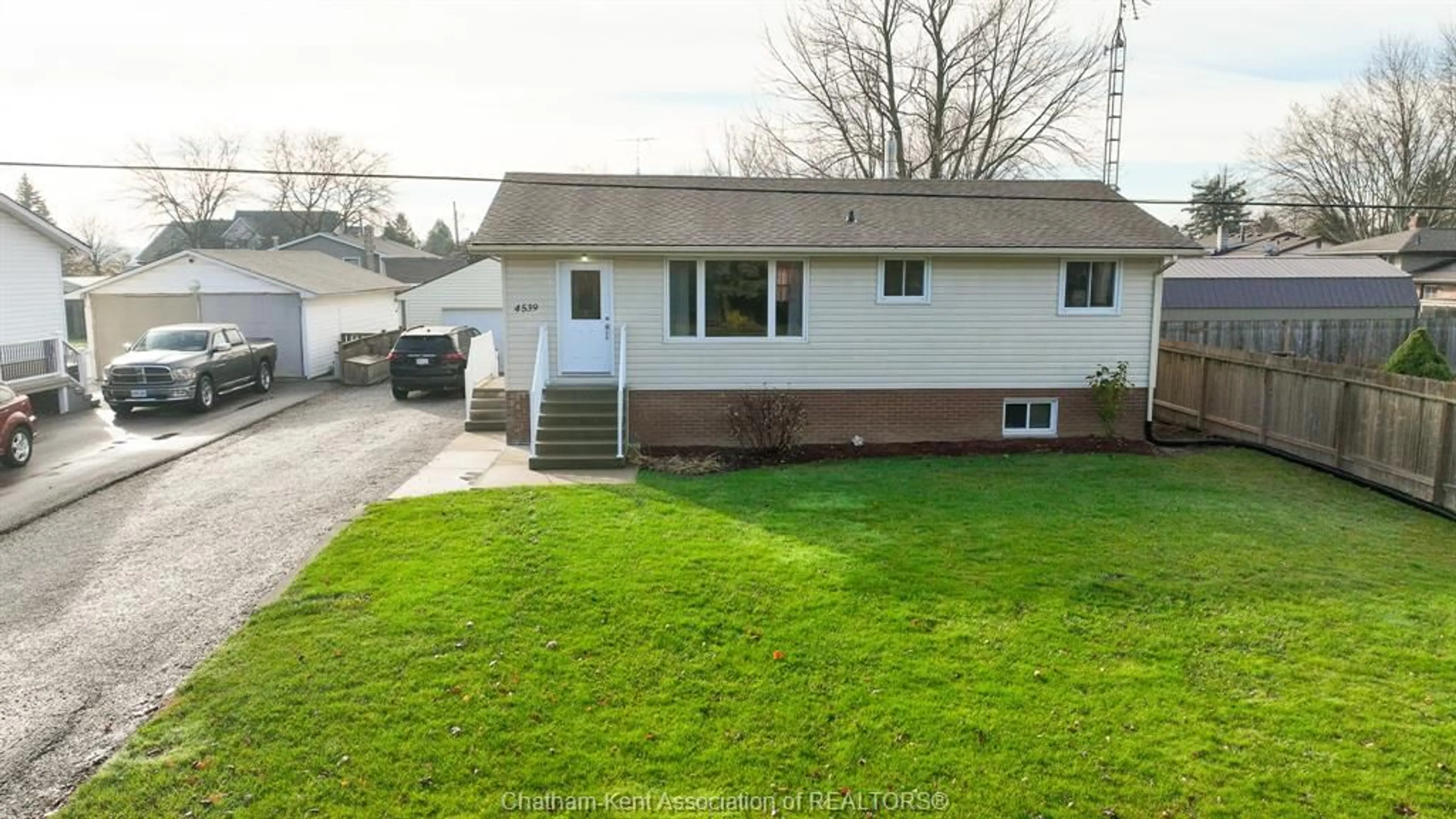 Home with vinyl exterior material, street for 4539 SHAMROCK St, Oil City Ontario N0N 1N0