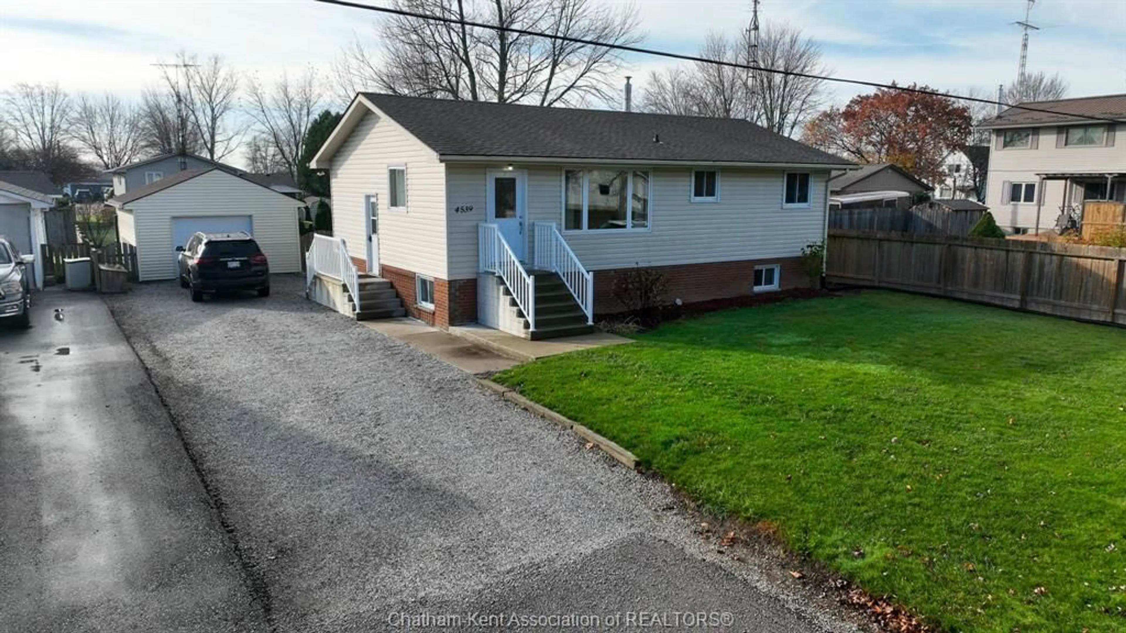 Home with vinyl exterior material, street for 4539 SHAMROCK St, Oil City Ontario N0N 1N0