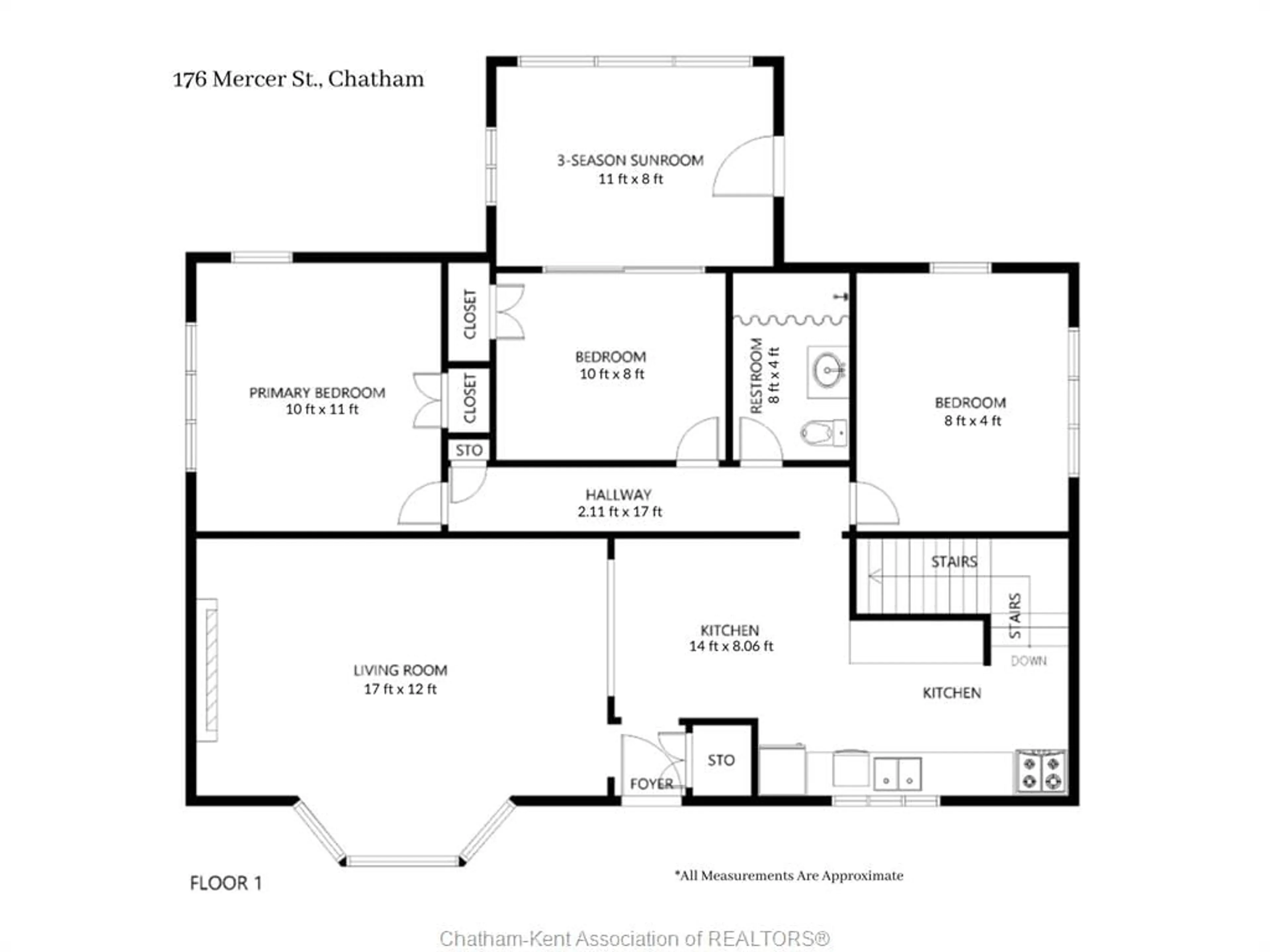 Floor plan for 176 MERCER St, Chatham Ontario N7M 4B5