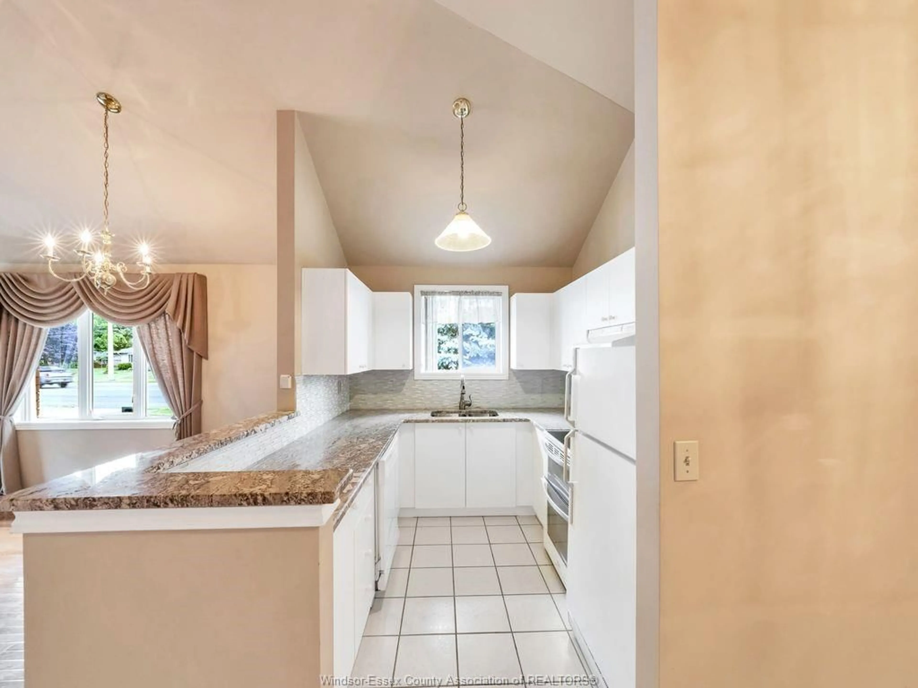 Open concept kitchen, ceramic/tile floor for 3705 Prairie Court, Windsor Ontario N9G 2X4