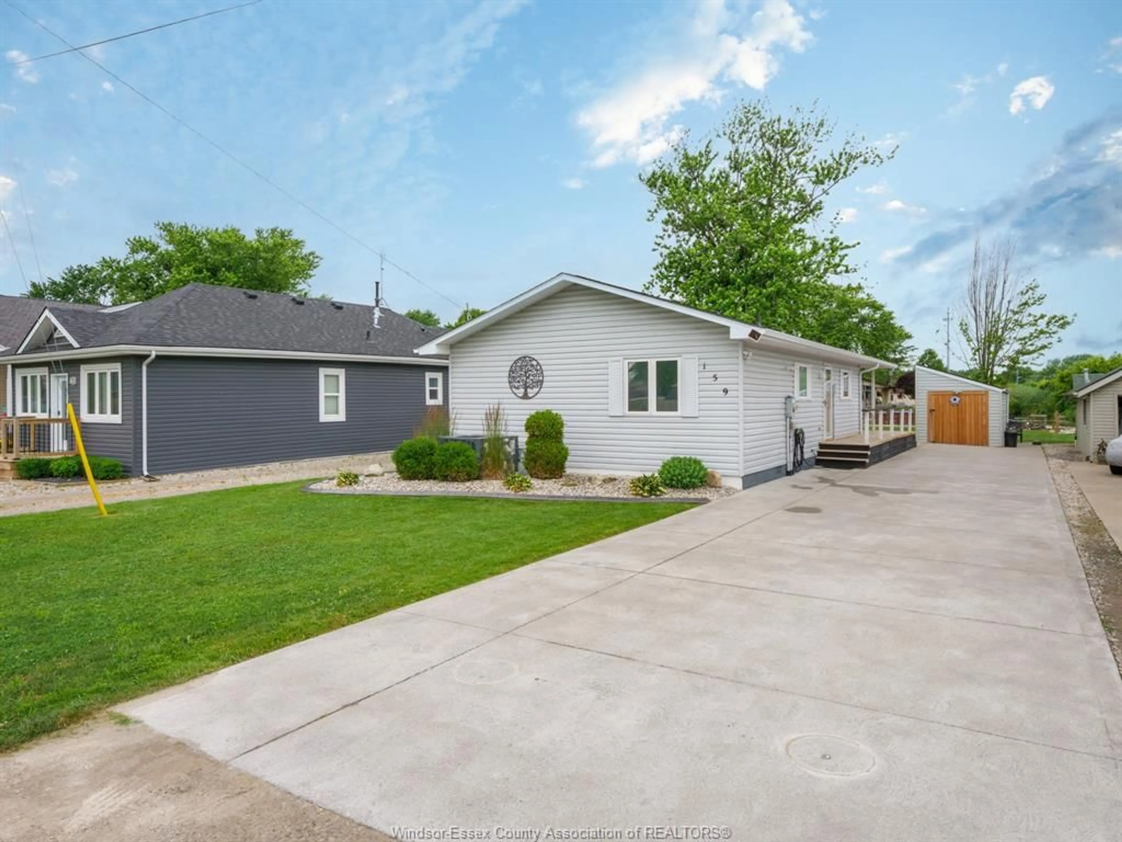 Home with vinyl exterior material, street for 159 EAST PUCE ROAD, Lakeshore Ontario N0R 1A0