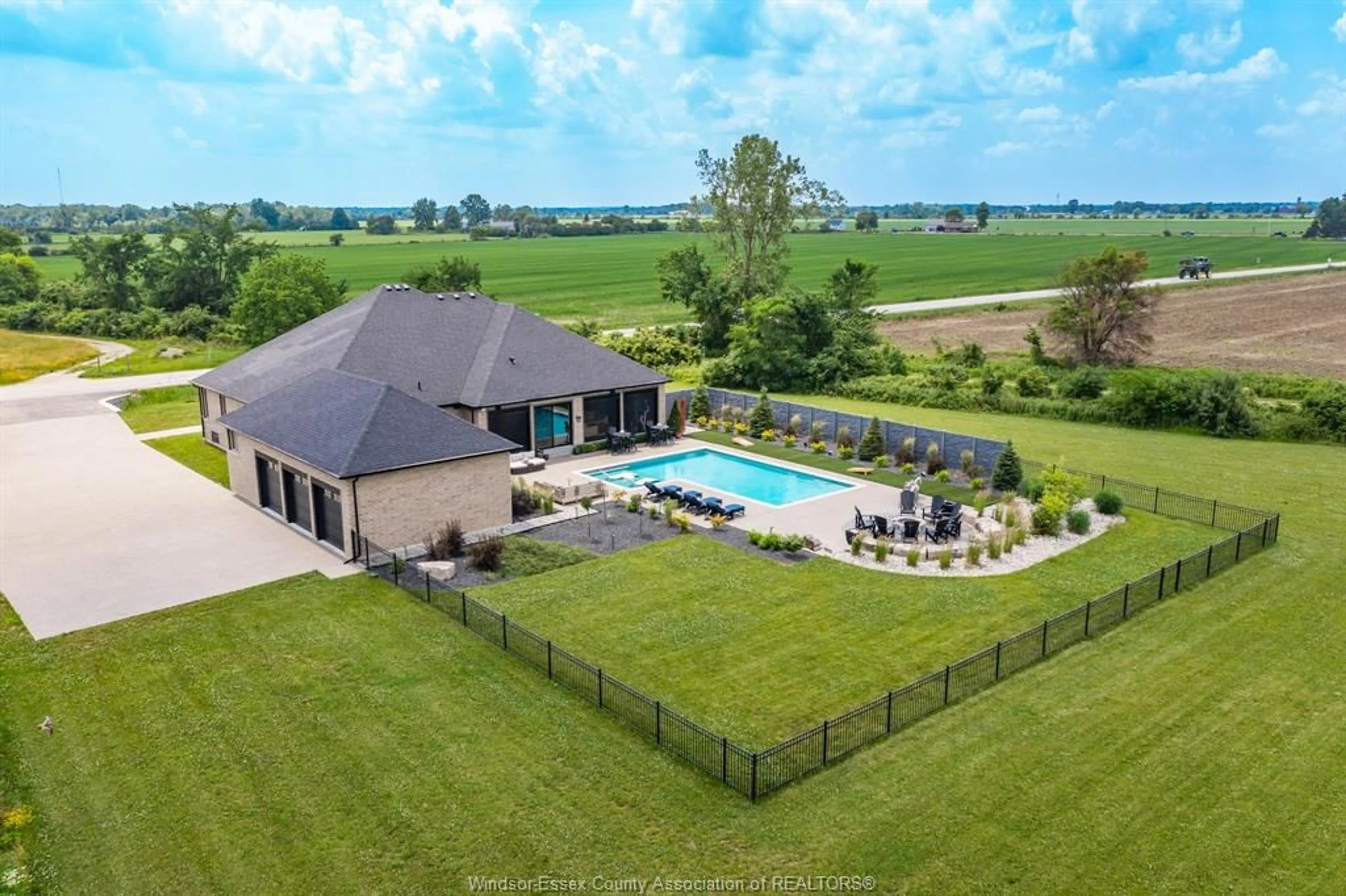 A pic from outside/outdoor area/front of a property/back of a property/a pic from drone, water/lake/river/ocean view for 3000 SOUTH TALBOT, Tecumseh Ontario N0R 1K0