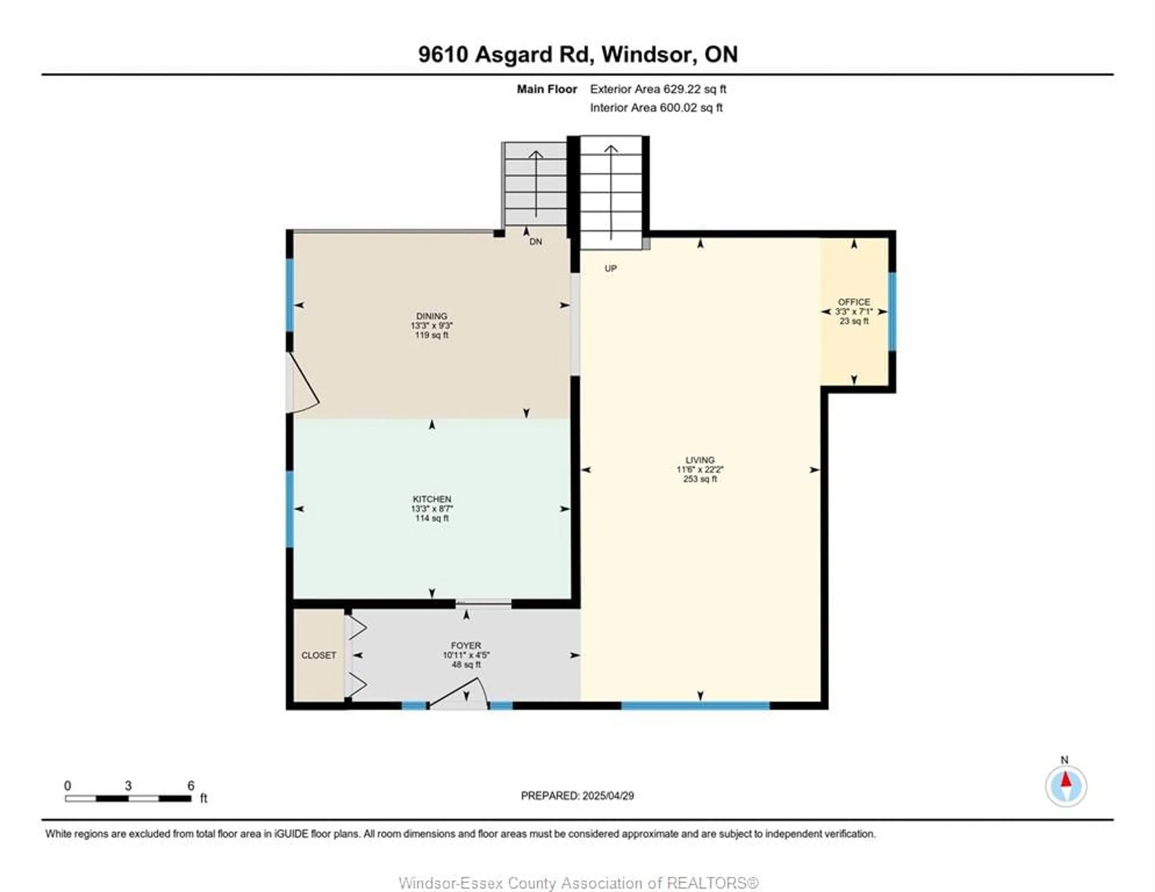 Floor plan for 9610 ASGARD RD, Windsor Ontario N8R 1E2