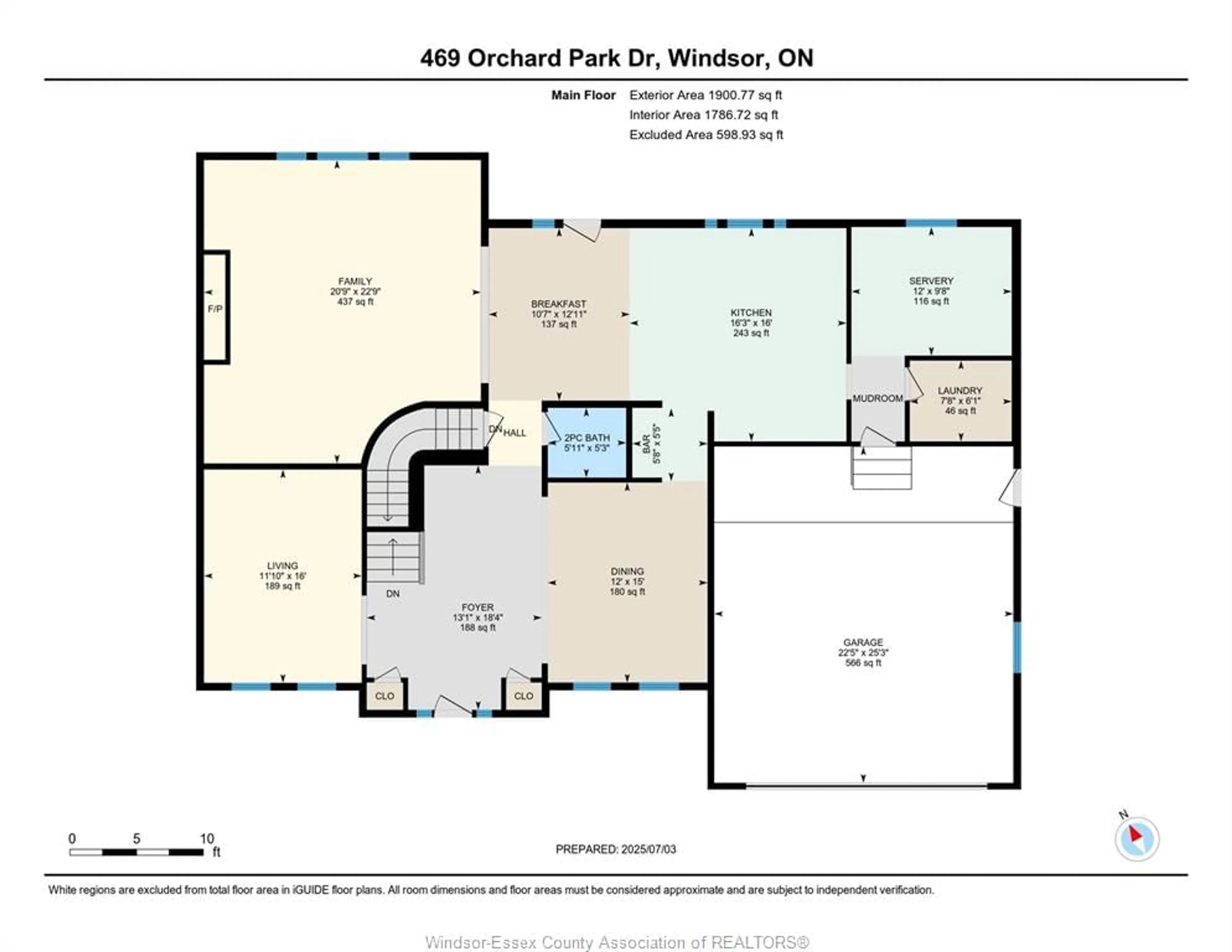 Floor plan for 469 ORCHARD PARK Dr, Lakeshore Ontario N8N 4Y1