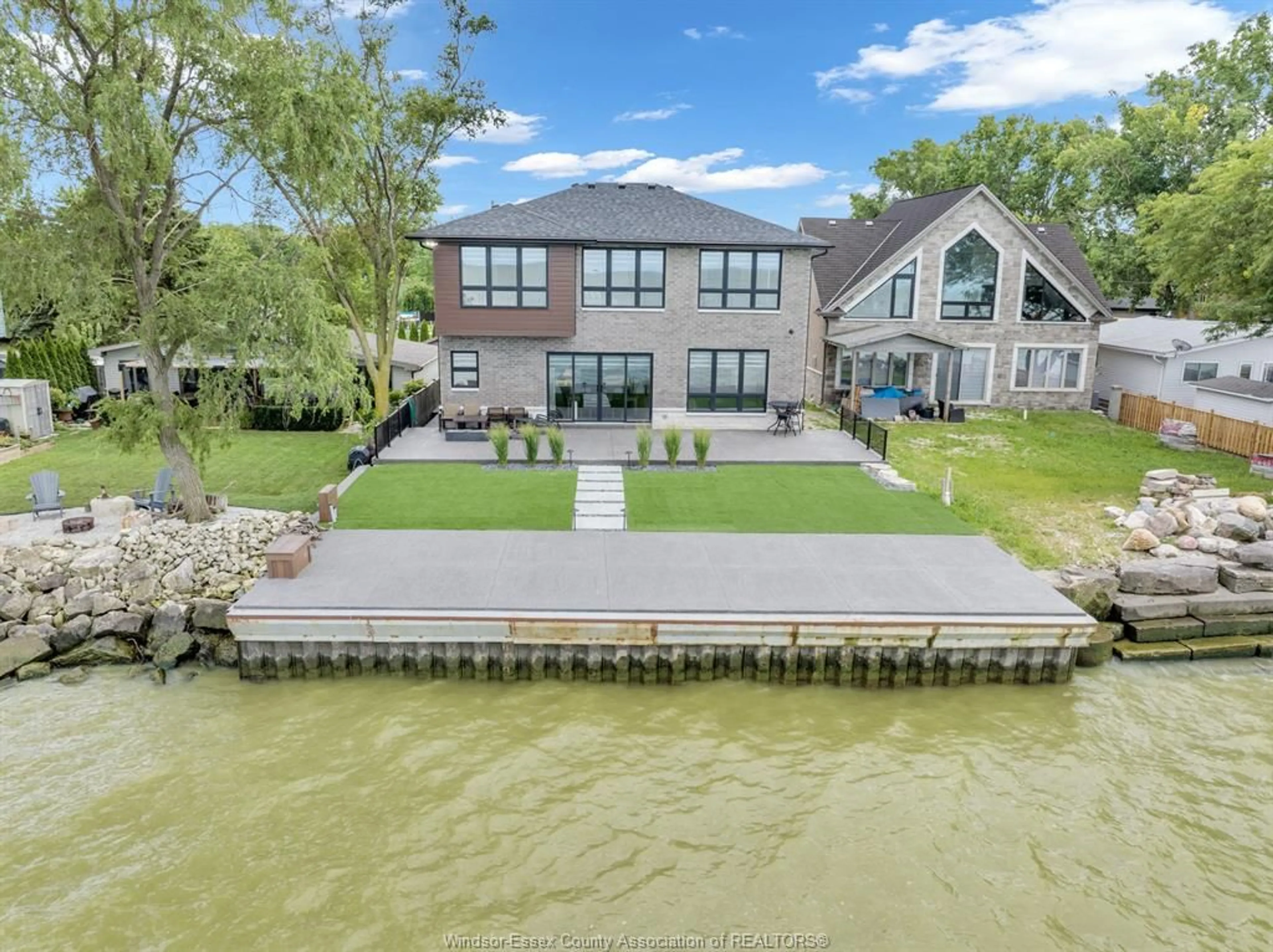 A pic from outside/outdoor area/front of a property/back of a property/a pic from drone, water/lake/river/ocean view for 983 LAKESHORE PARK Rd, Lakeshore Ontario N0R 1A0