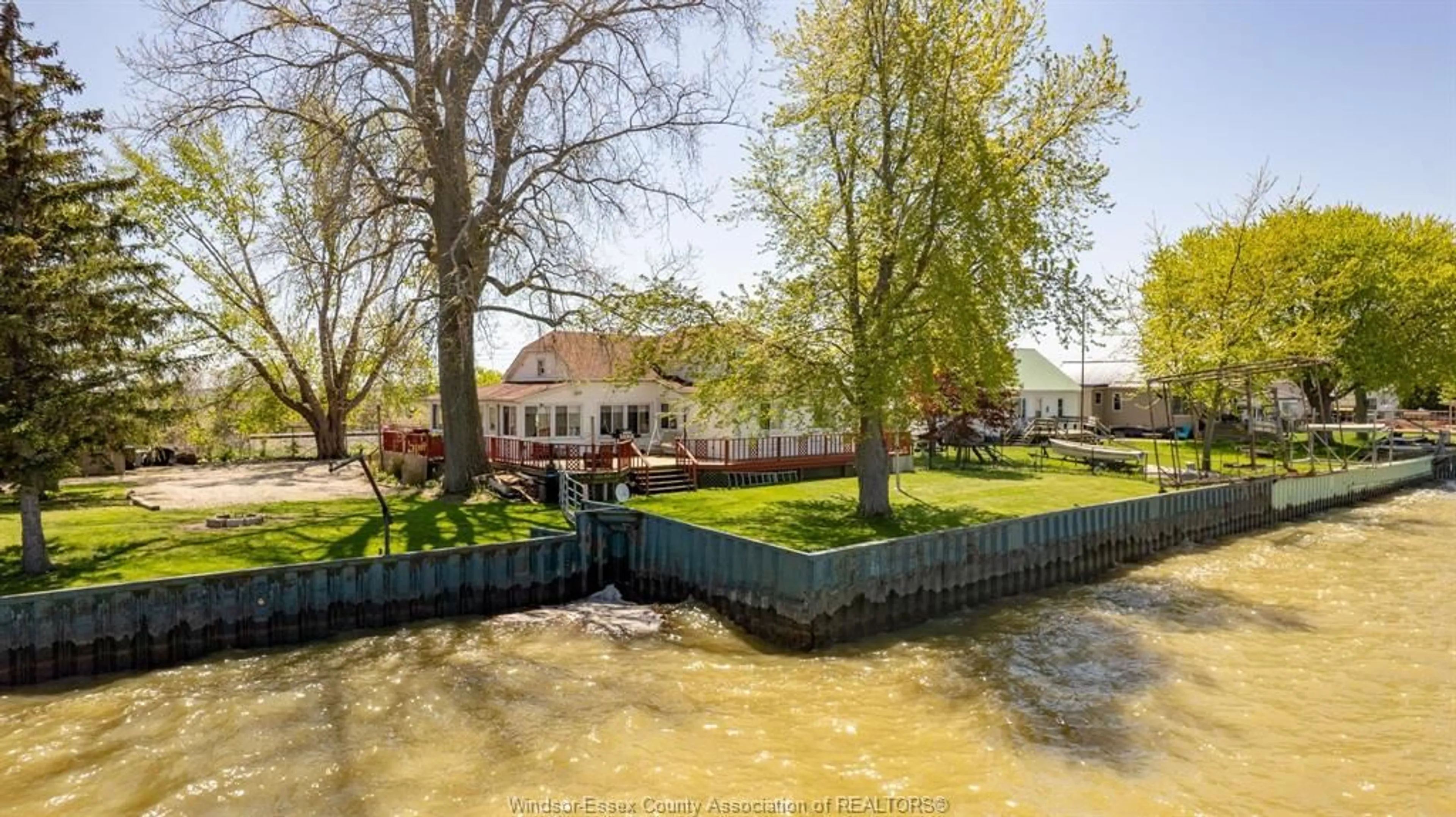 A pic from outside/outdoor area/front of a property/back of a property/a pic from drone, water/lake/river/ocean view for 13980 CRYSTAL BEACH Rd, Lakeshore Ontario N0R 1N0