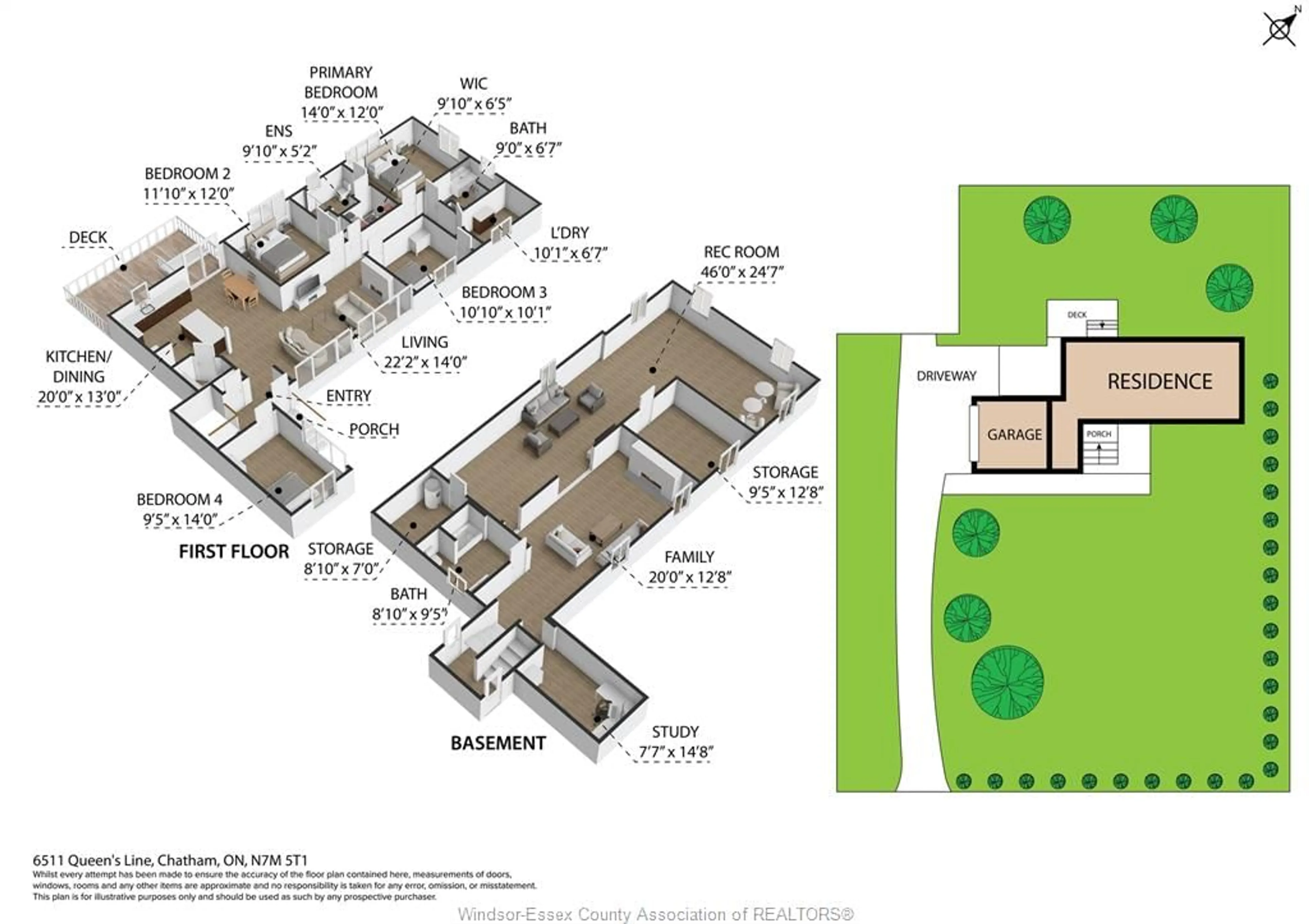 Floor plan for 6511 Queens Line, Raleigh Township Ontario N7M 5T1