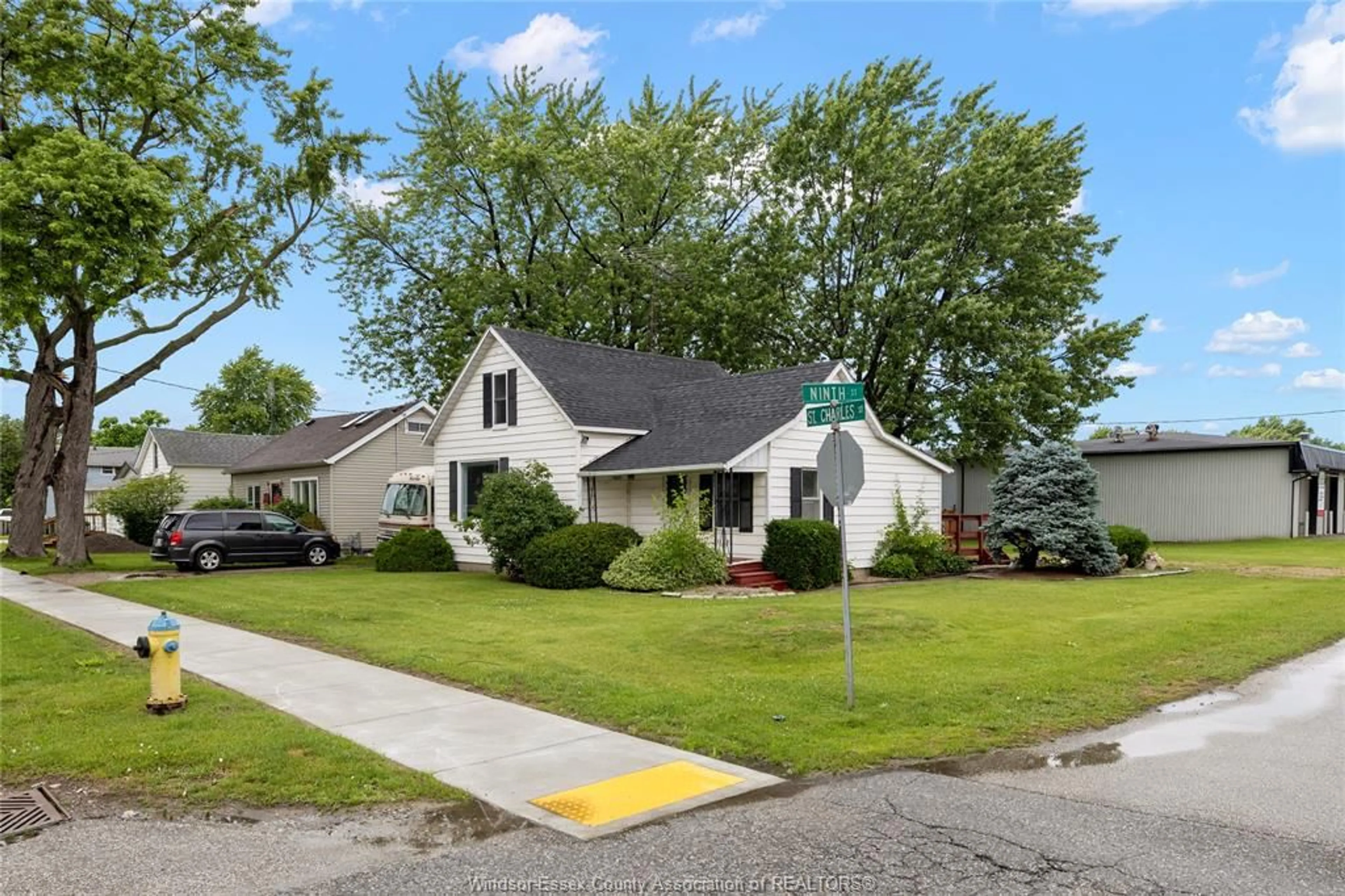 Home with vinyl exterior material, street for 389 St. Charles St, Belle River Ontario N0R 1A0