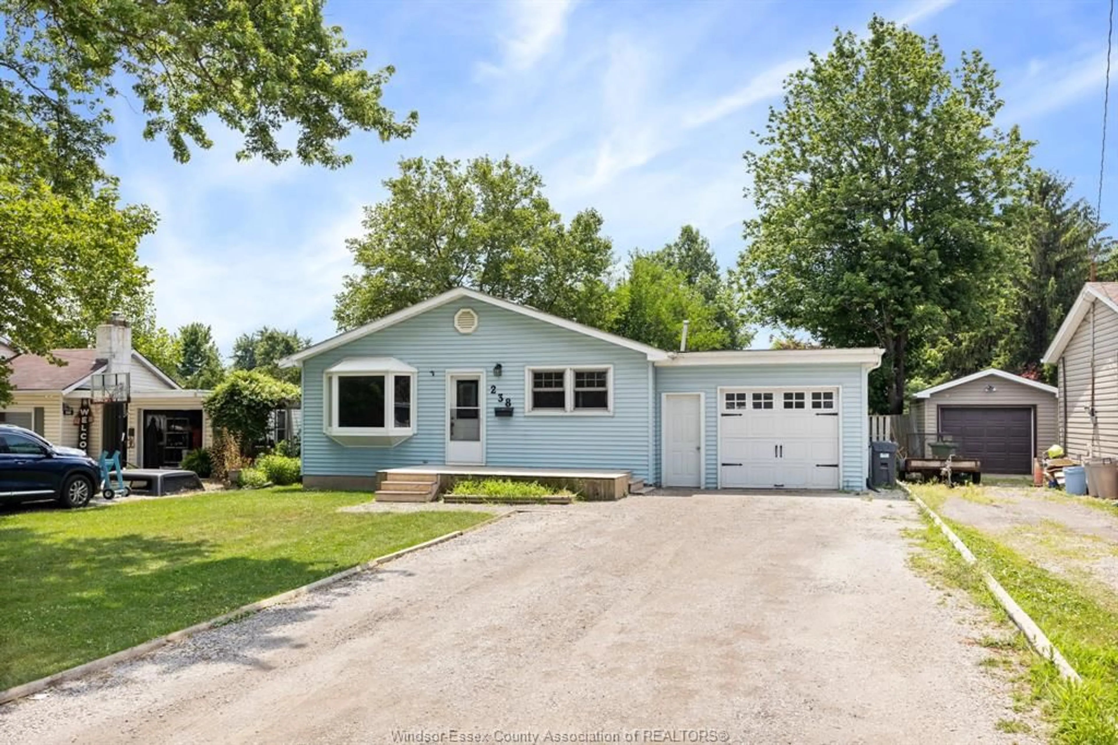 Home with vinyl exterior material, street for 238 MAIDSTONE Ave, Essex Ontario N8M 2J9