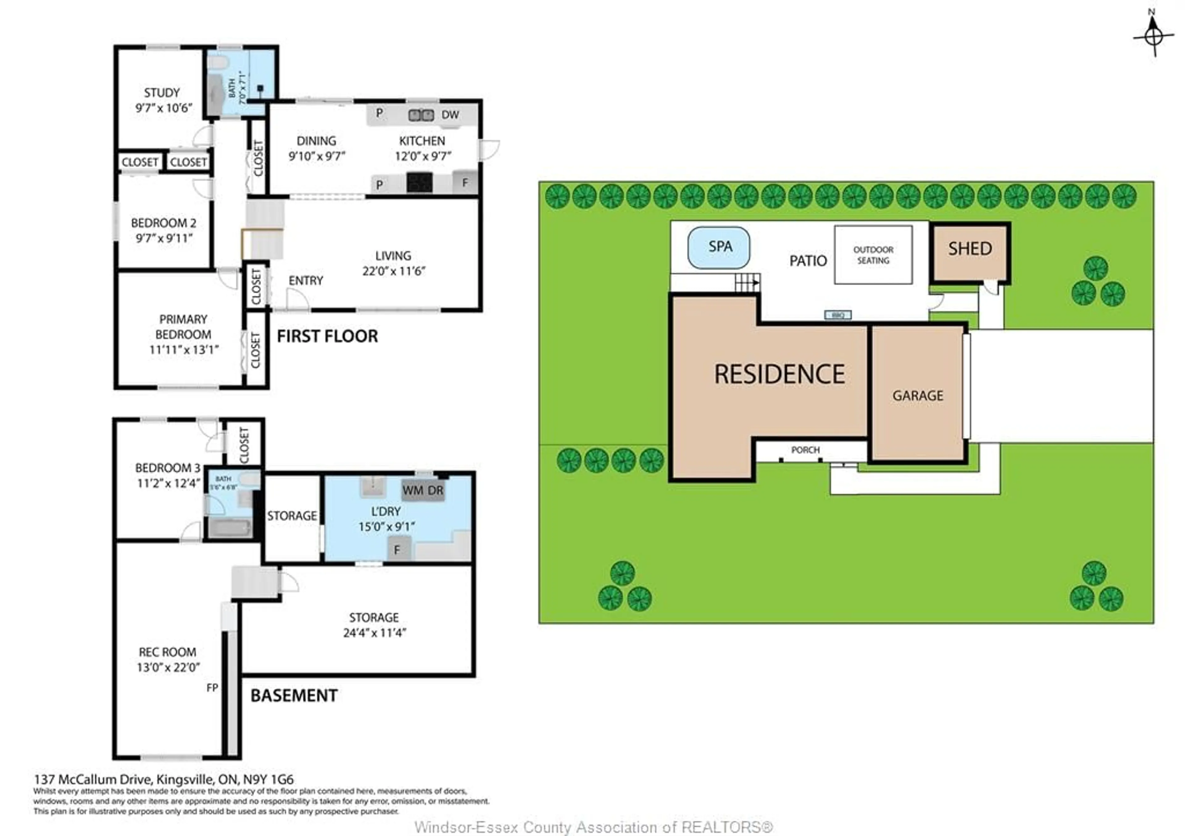 Floor plan for 137 McCallum Drive, Kingsville Ontario N9Y 1G6