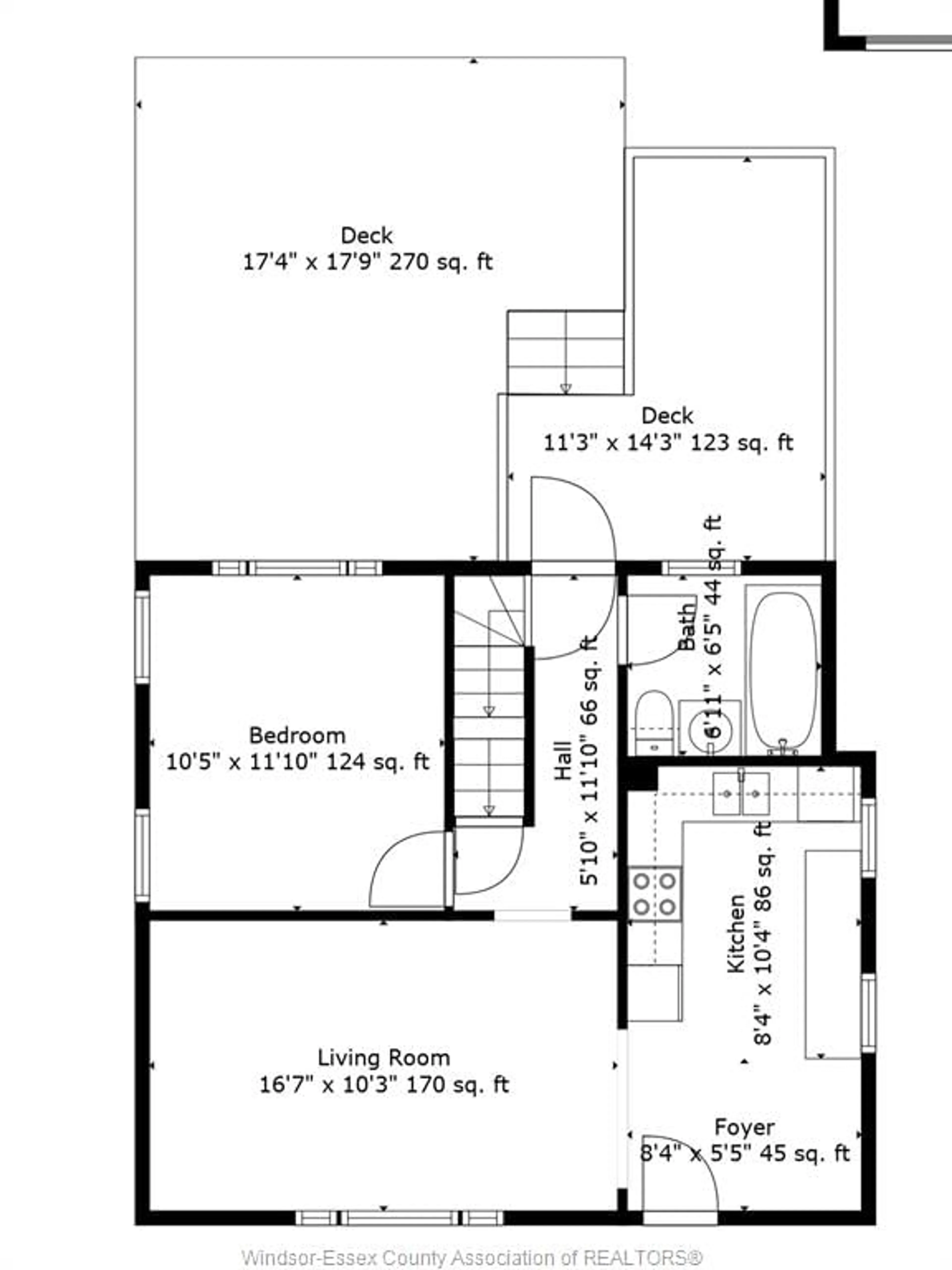 Floor plan for 4945 SEMINOLE St, Windsor Ontario N8Y 2A6