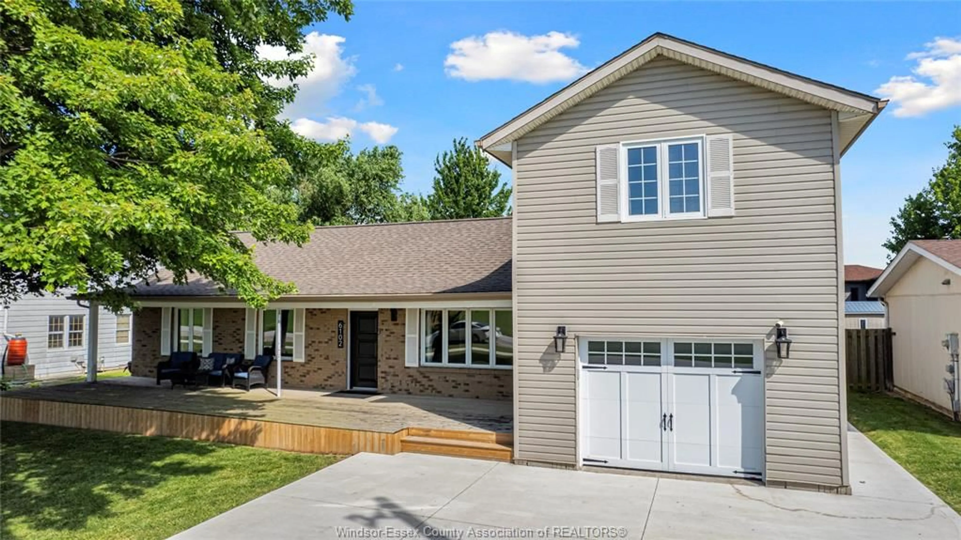 Home with vinyl exterior material, street for 6102 COUNTY ROAD 46, Lakeshore Ontario N0P 1J0
