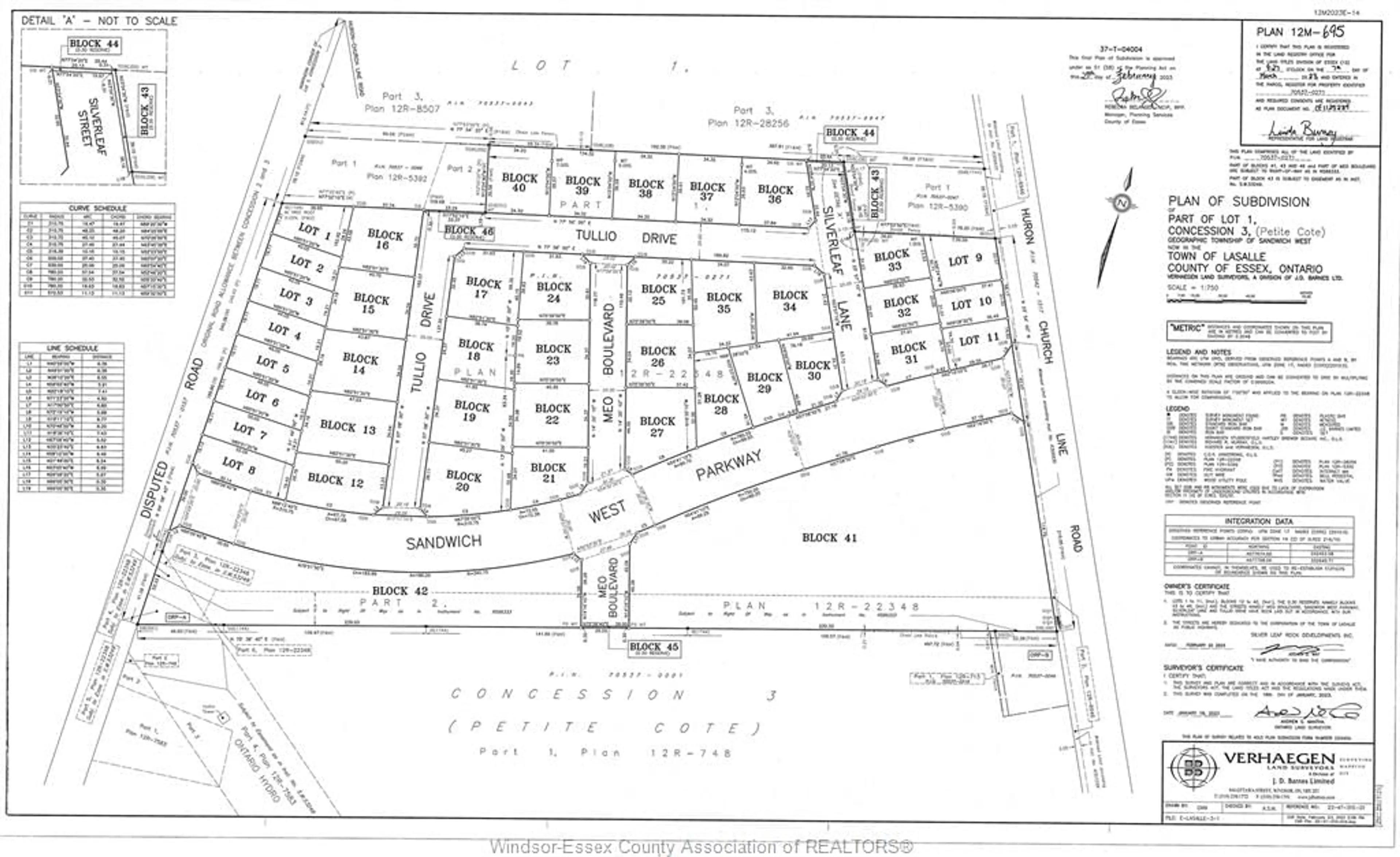 Floor plan for V/L TULLIO, LaSalle Ontario N9H 1H3