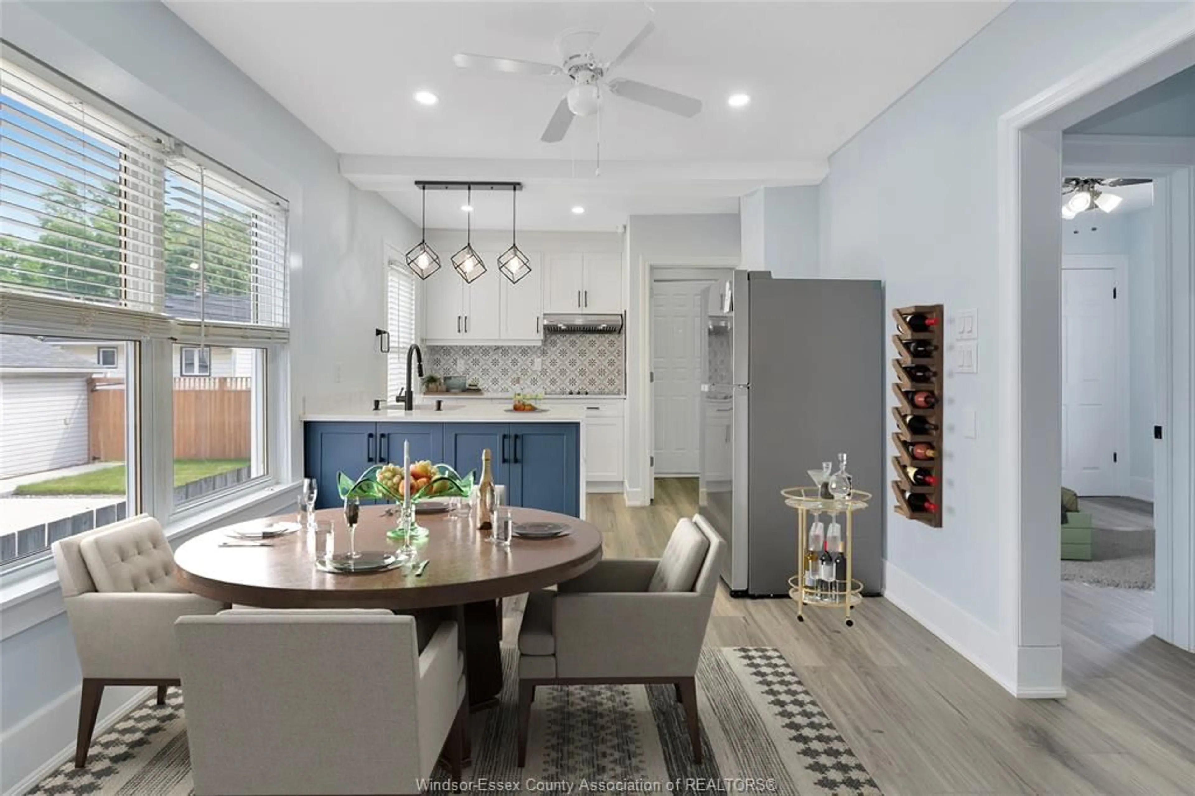 Open concept kitchen, ceramic/tile floor for 1323 PRINCE Rd, Windsor Ontario N9C 3A5
