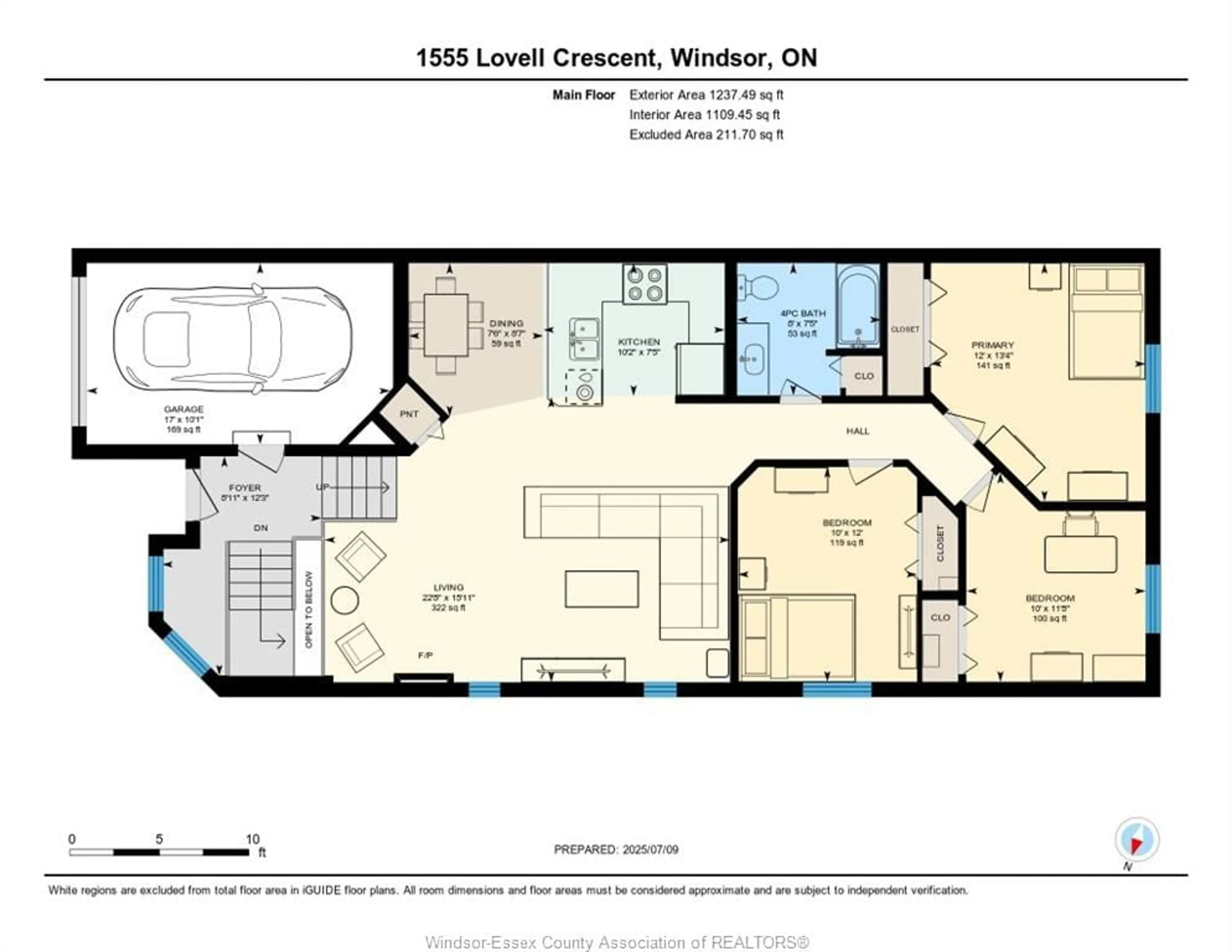 Floor plan for 1555 Lovell Cres, LaSalle Ontario N9H 2M8