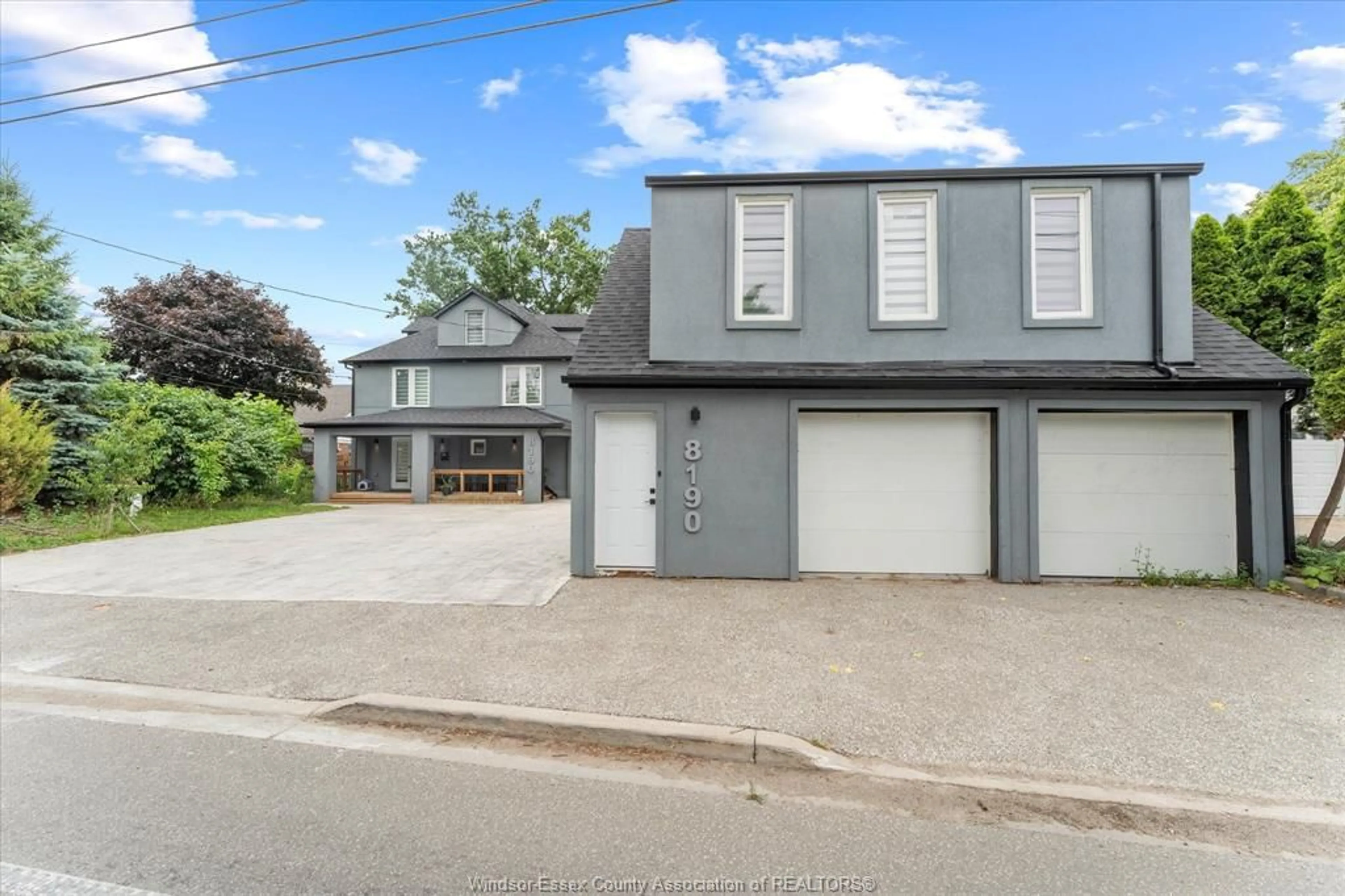 A pic from outside/outdoor area/front of a property/back of a property/a pic from drone, street for 8190 RIVERSIDE Dr, Windsor Ontario N8S 1E4