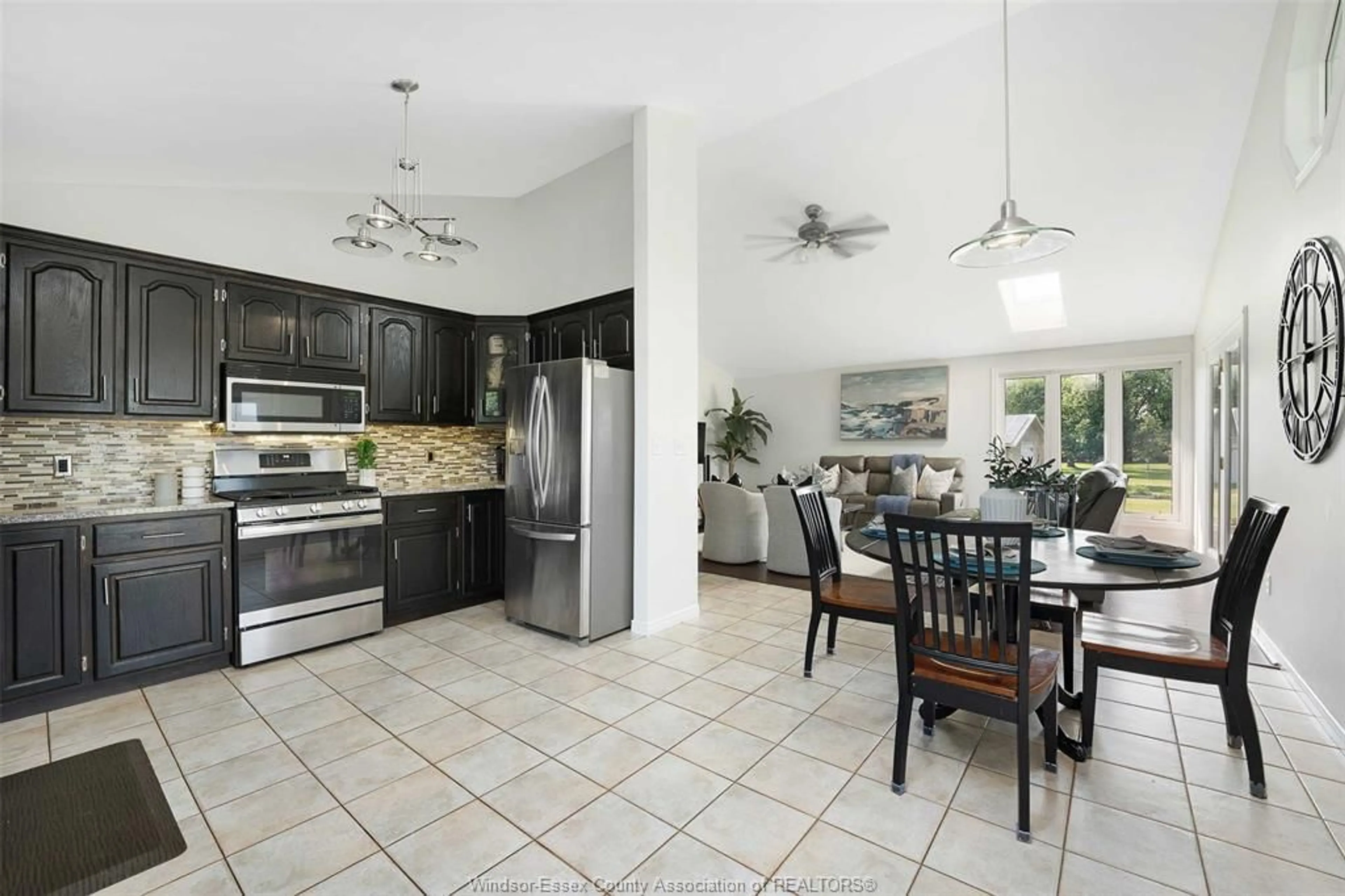 Open concept kitchen, ceramic/tile floor for 94 SARI Lane, Amherstburg Ontario N9V 3R3