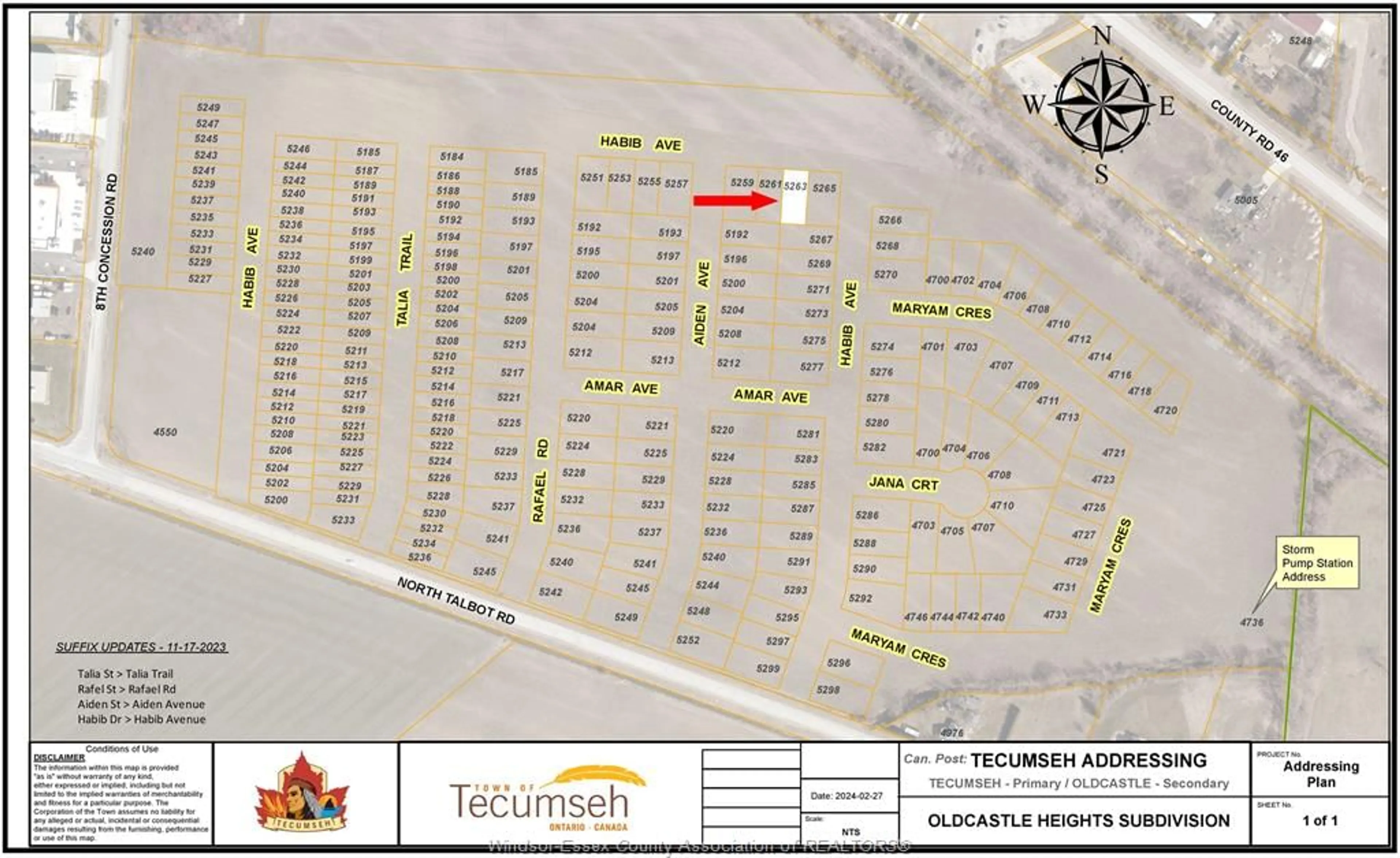 Picture of a map for 5263 HABIB Dr, Tecumseh Ontario N0R 1L0