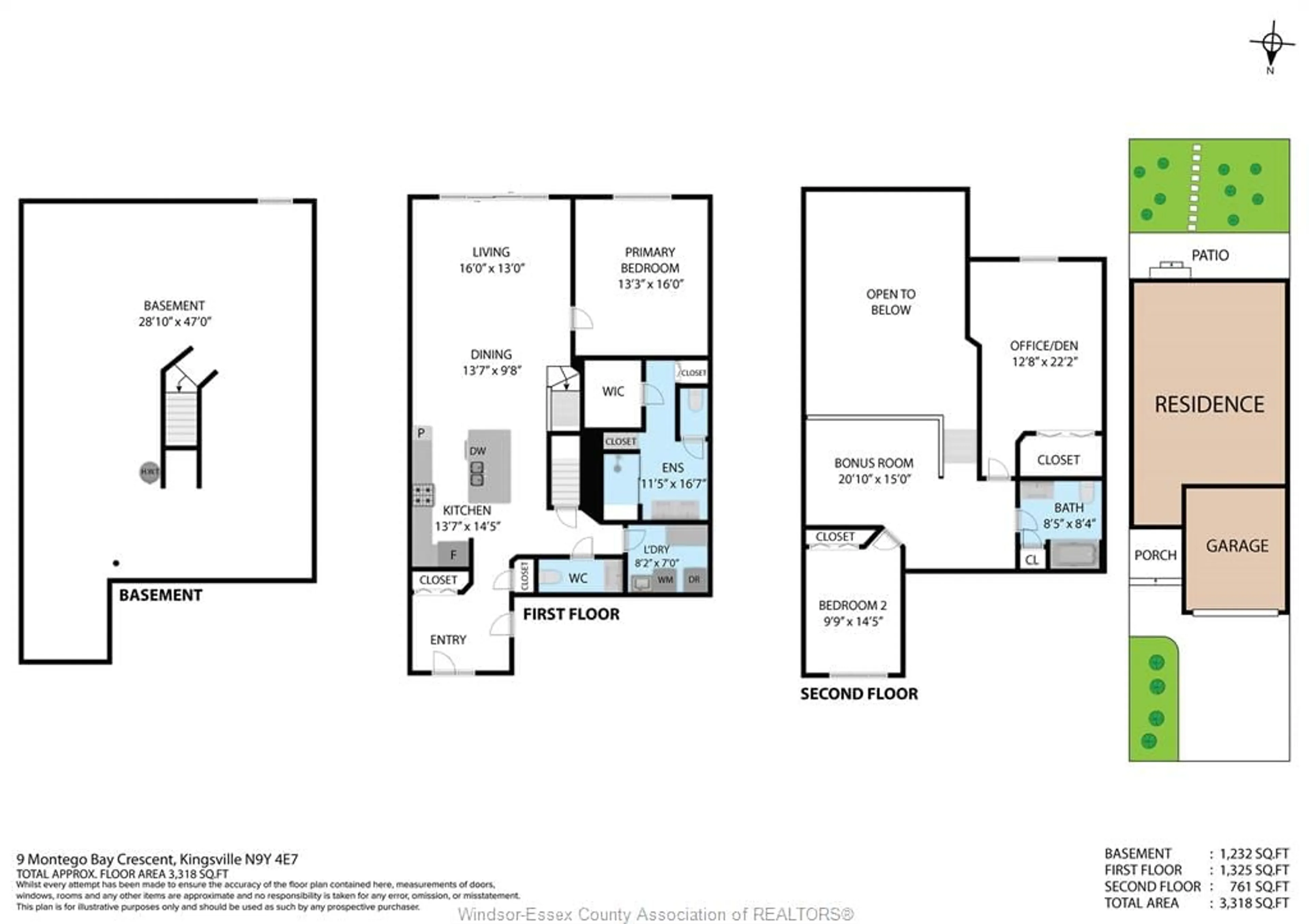 Floor plan for 9 Montego Bay Cres, Kingsville Ontario N9Y 4E7