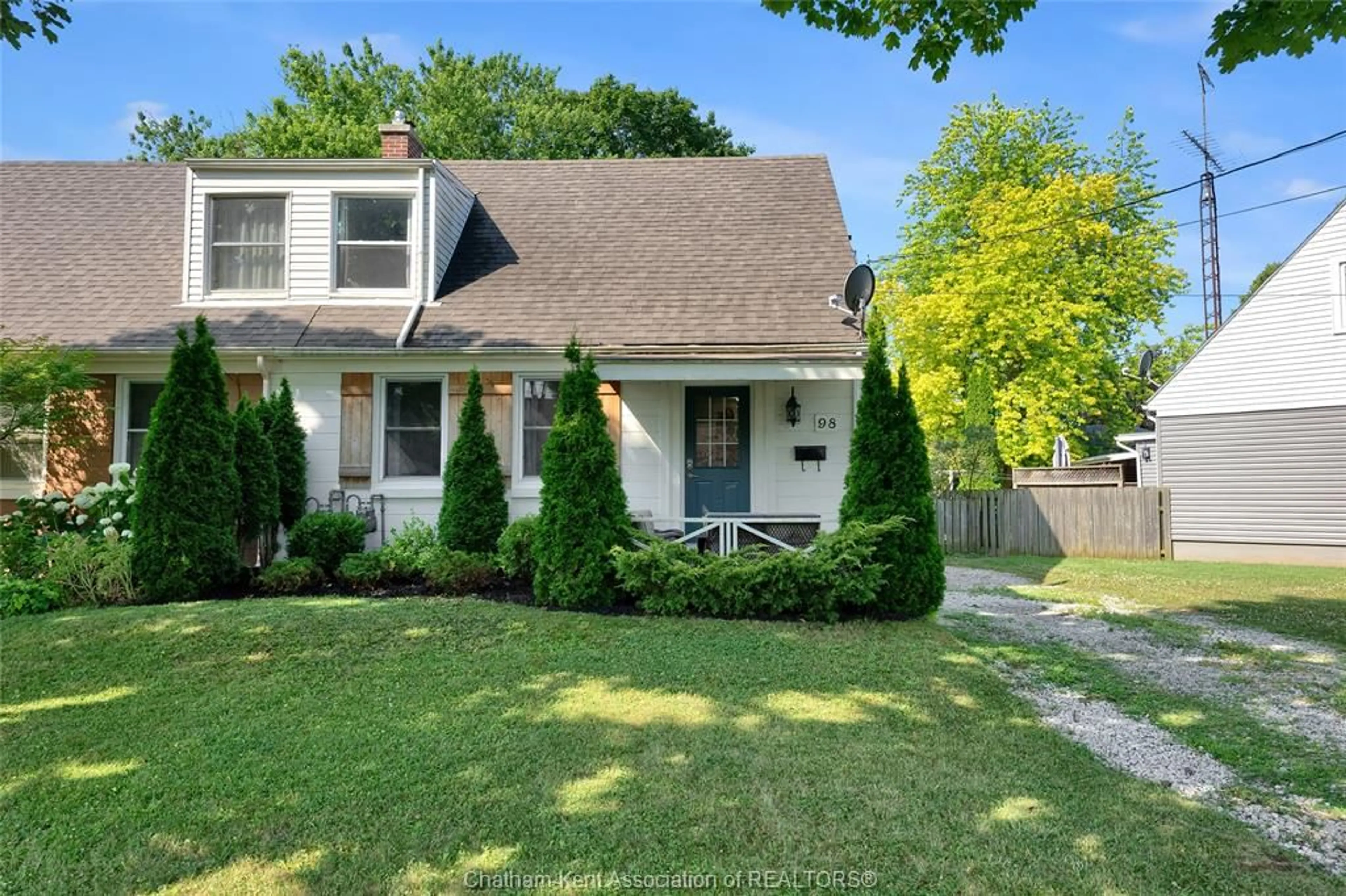 Home with vinyl exterior material, street for 98 Mcguigan Ave, Chatham Ontario N7M 2S6