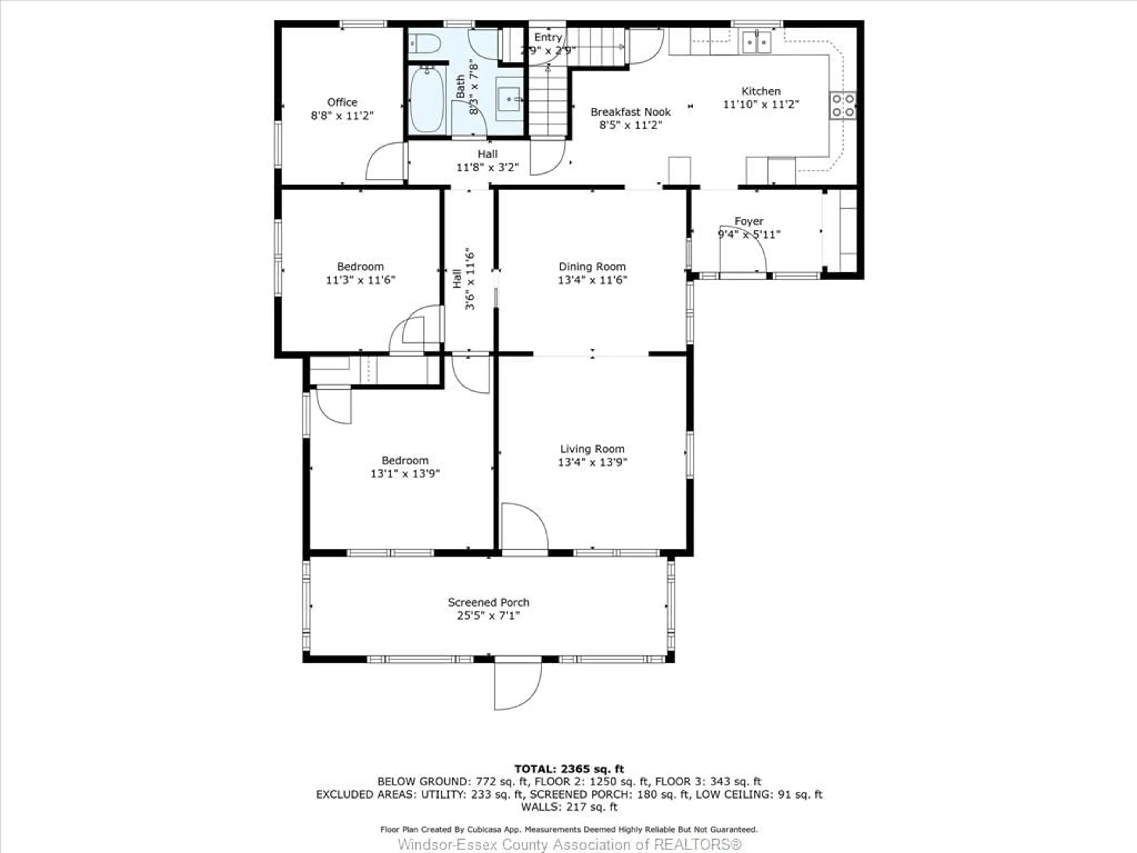 Floor plan for 286 Main Street, Kingsville Ontario N9Y 3M9