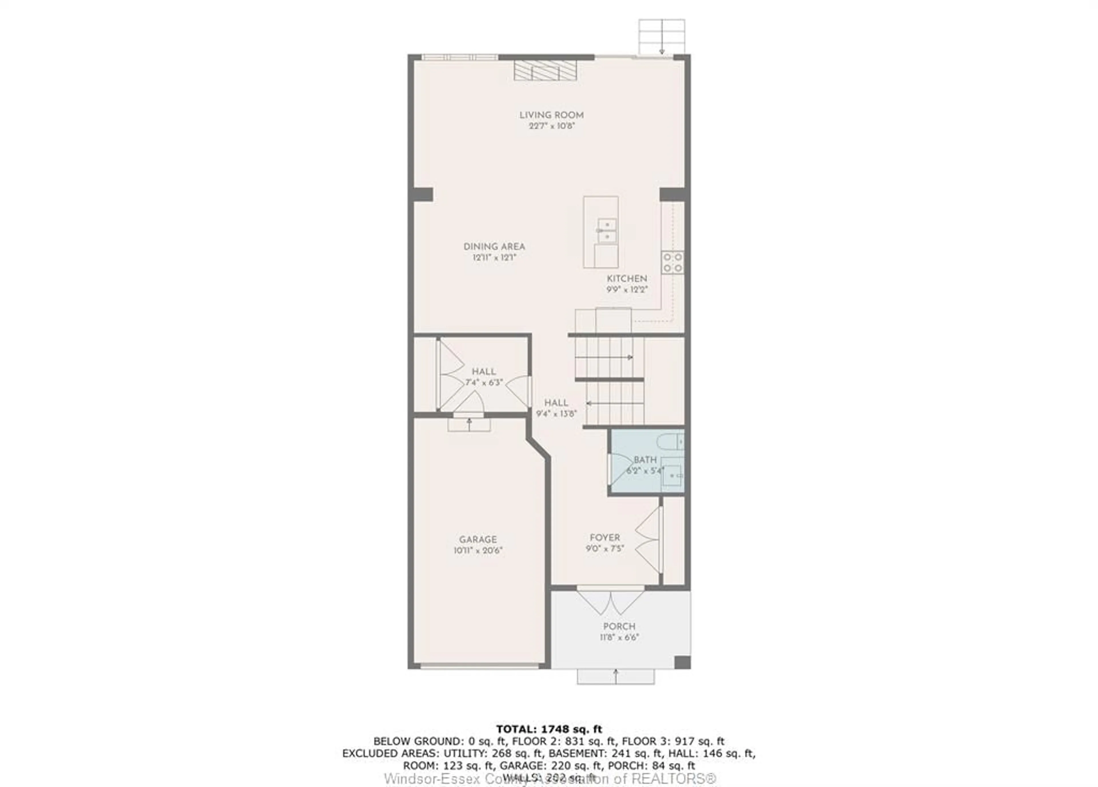 Floor plan for 148 LANE St, Essex Ontario N8M 0B1