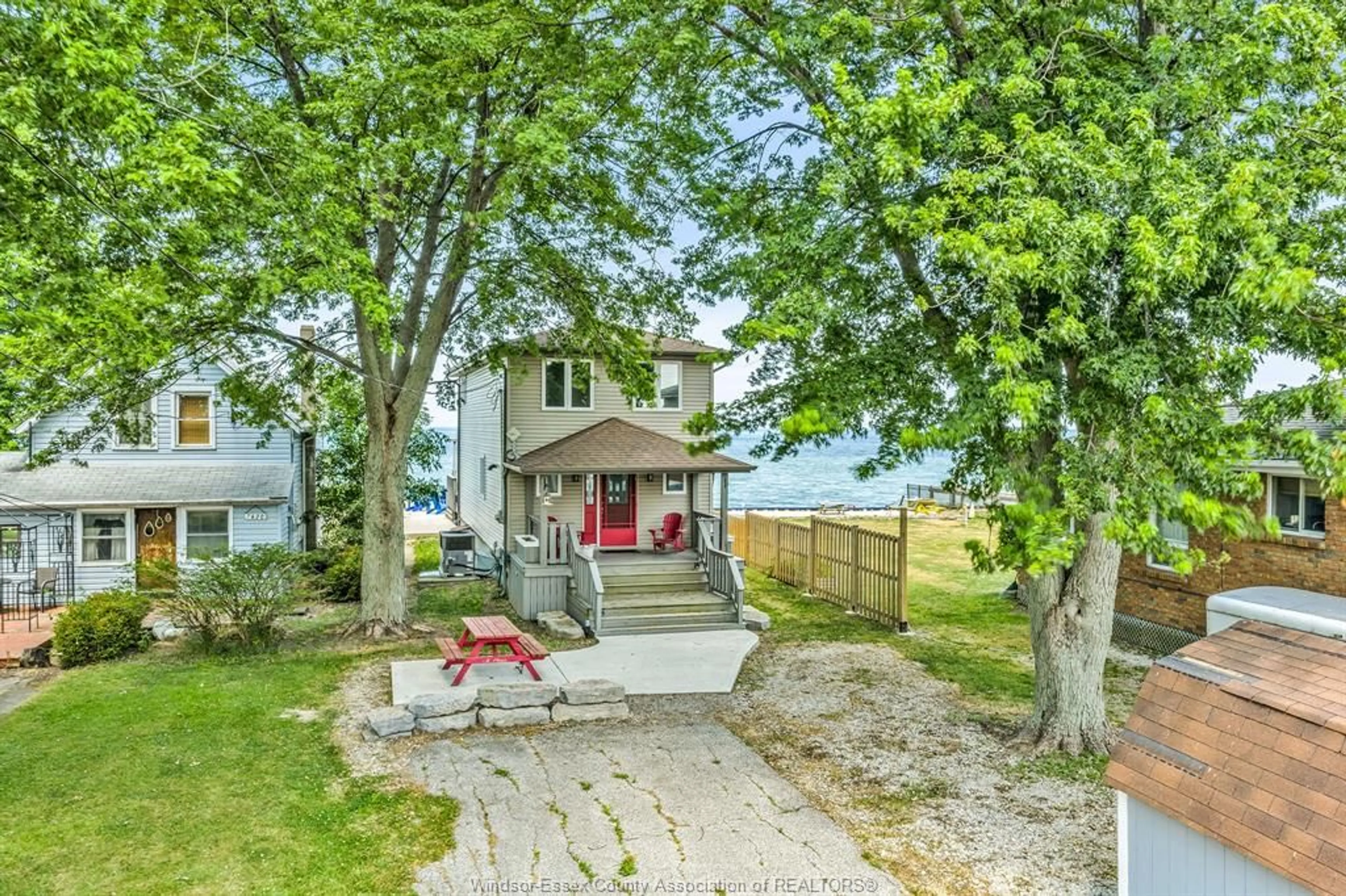 A pic from outside/outdoor area/front of a property/back of a property/a pic from drone, water/lake/river/ocean view for 7836 St. Clair Rd, Stoney Point Ontario N0R 1N0