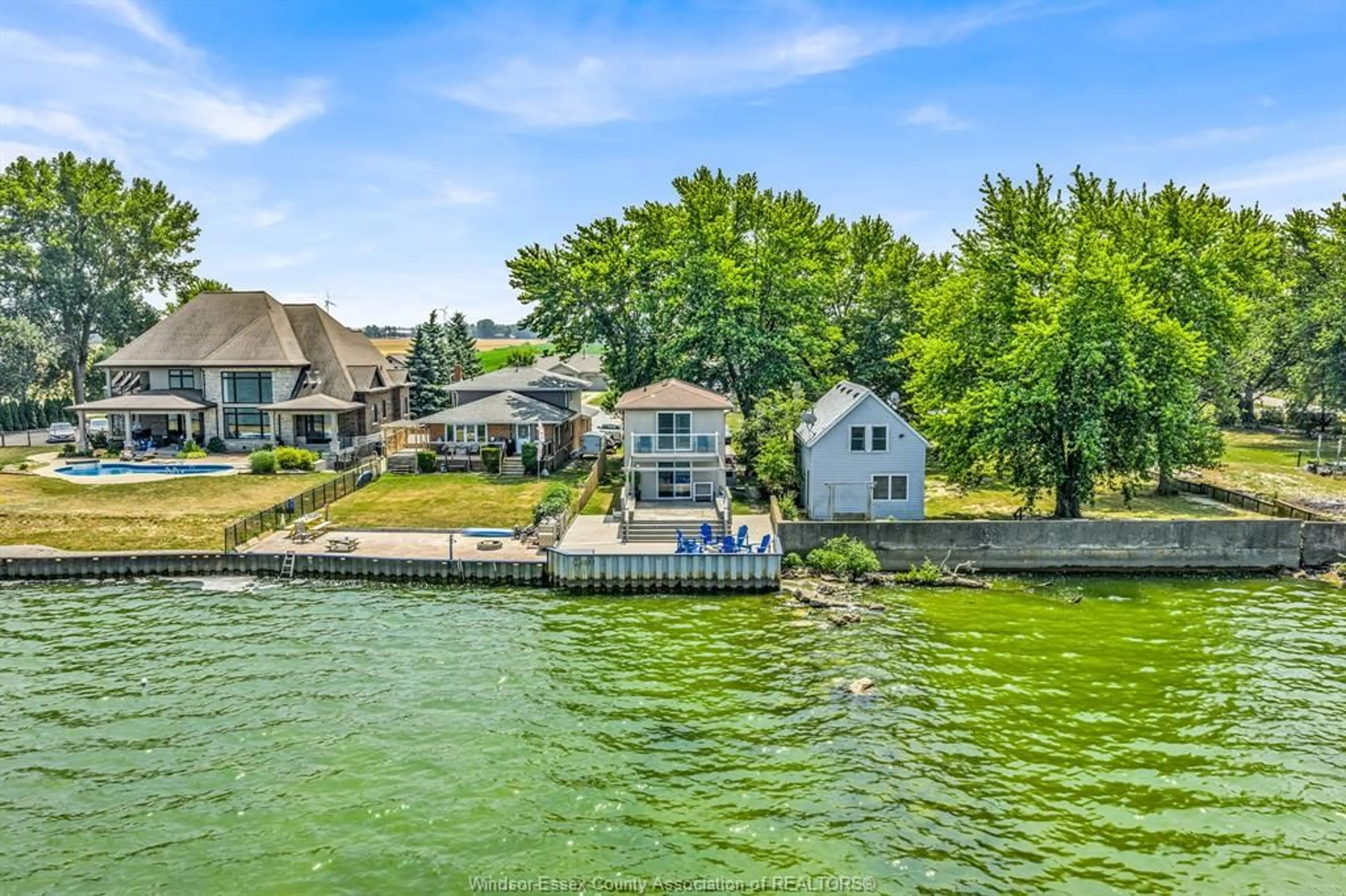 A pic from outside/outdoor area/front of a property/back of a property/a pic from drone, water/lake/river/ocean view for 7836 St. Clair Rd, Stoney Point Ontario N0R 1N0