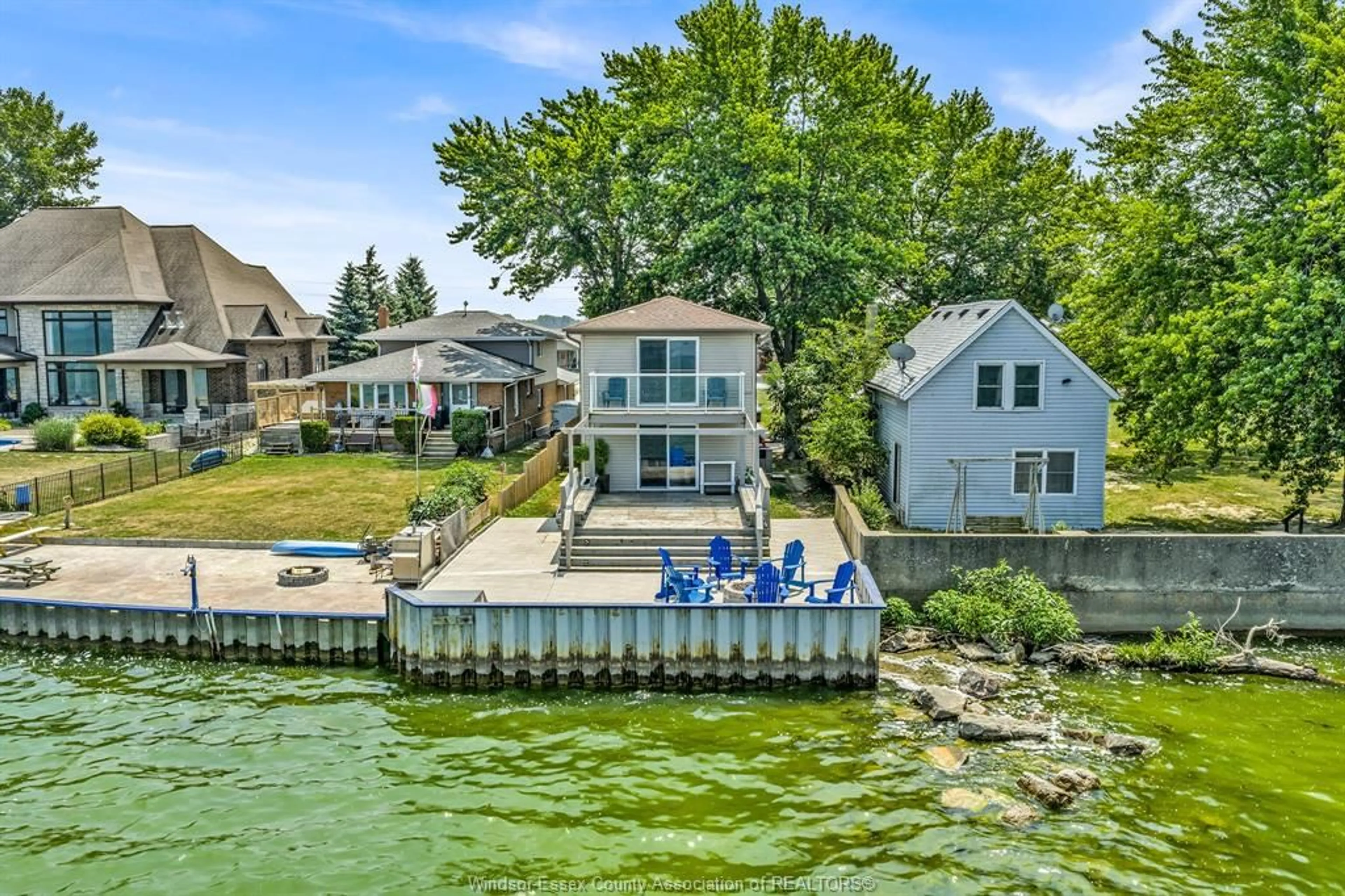 A pic from outside/outdoor area/front of a property/back of a property/a pic from drone, water/lake/river/ocean view for 7836 St. Clair Rd, Stoney Point Ontario N0R 1N0