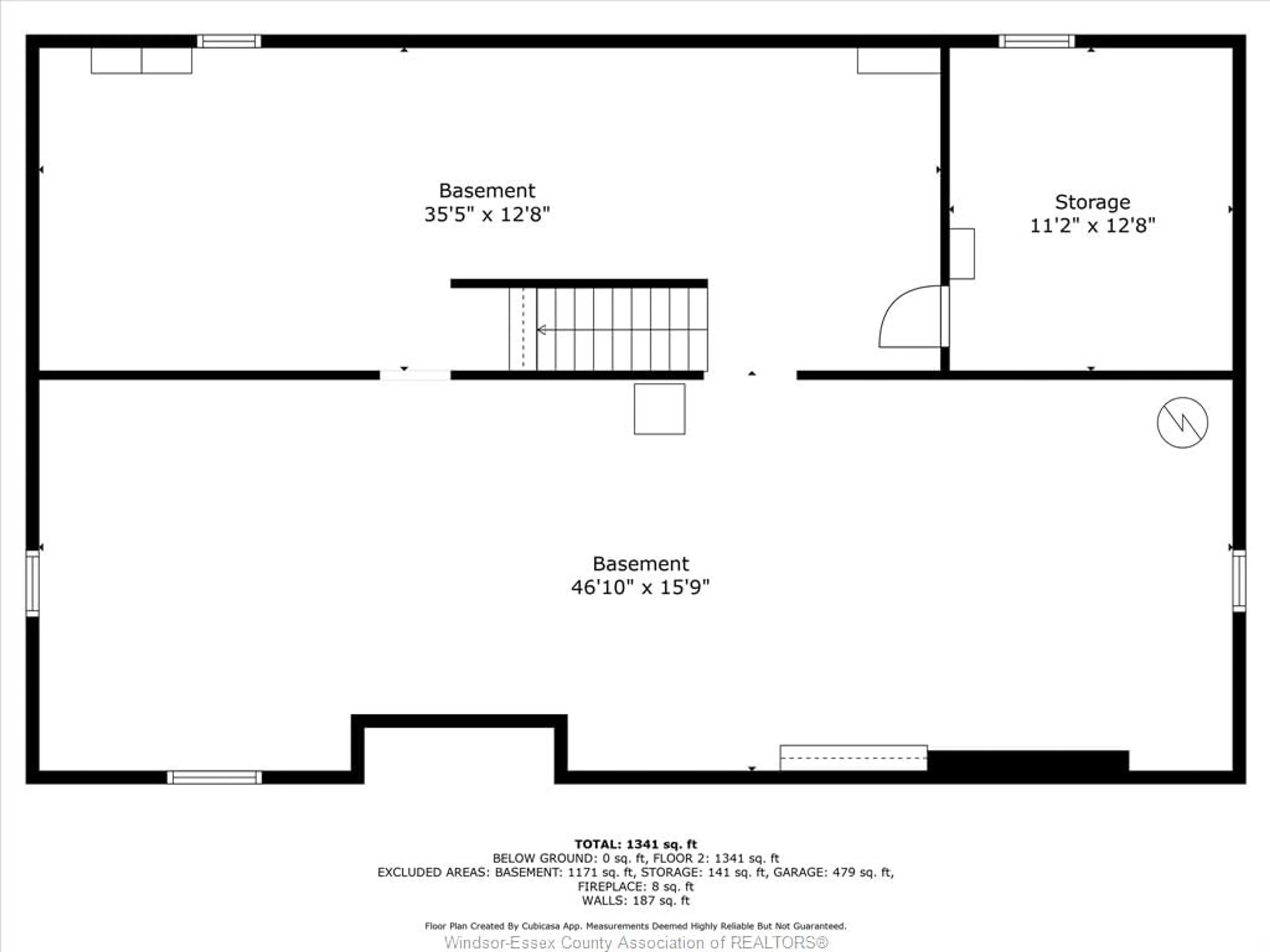 Floor plan for 184 OAK Dr, Essex Ontario N8M 3C6