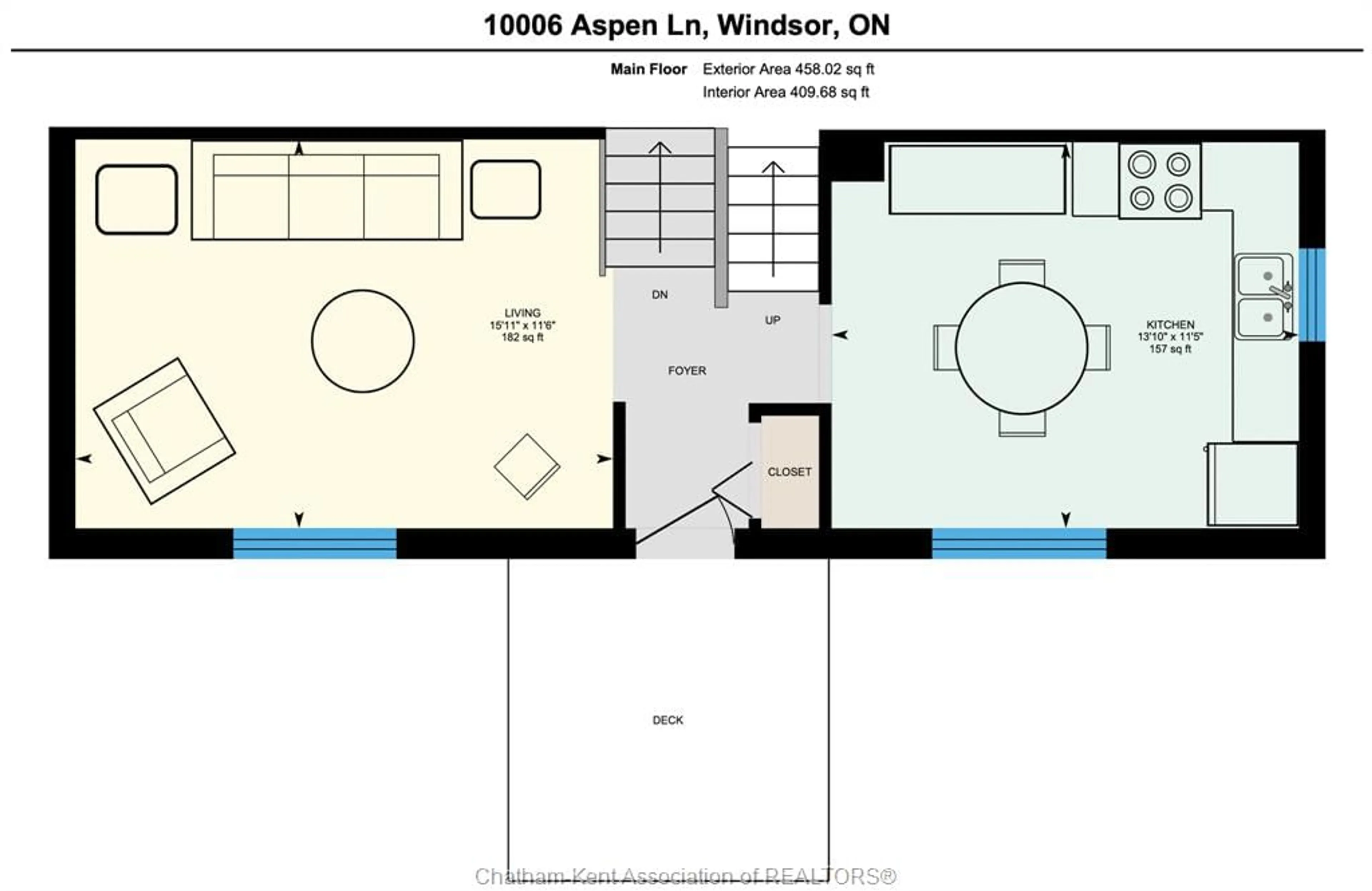 Floor plan for 10006 Aspen Lane, Windsor Ontario N8R 2B8