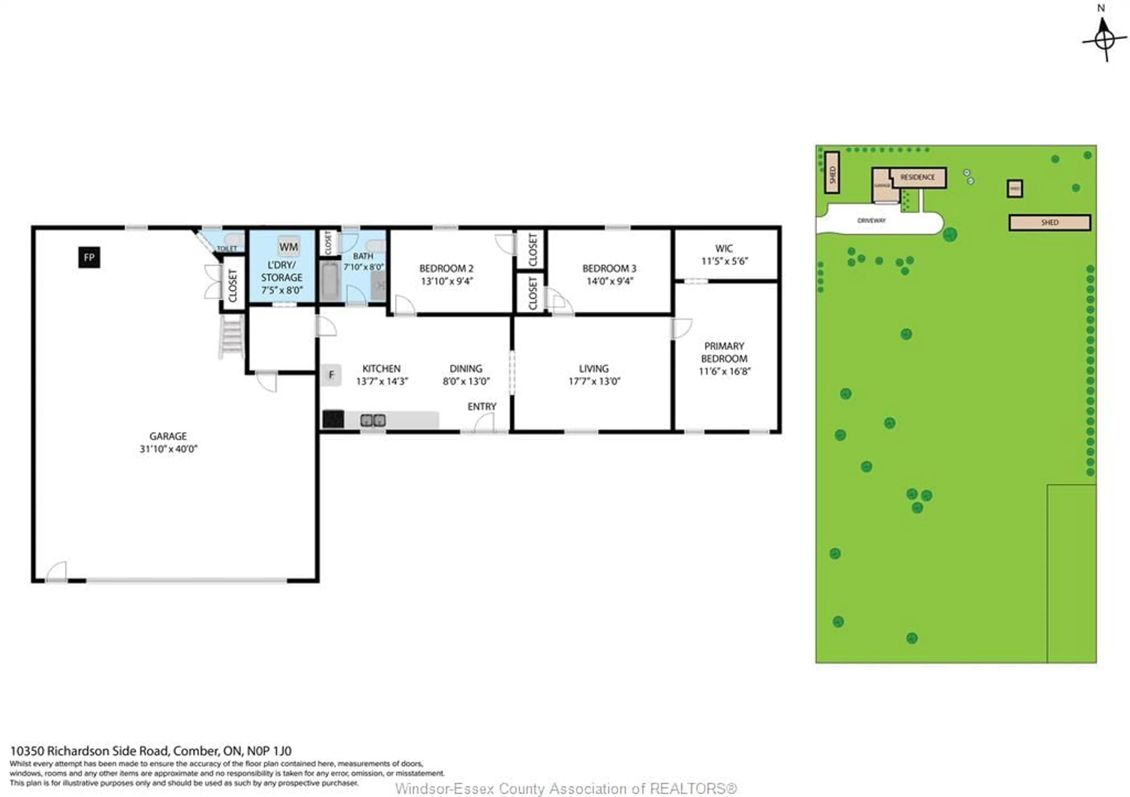 Floor plan for 10350 Richardson Sideroad, Tilbury West Ontario N0P 1J0