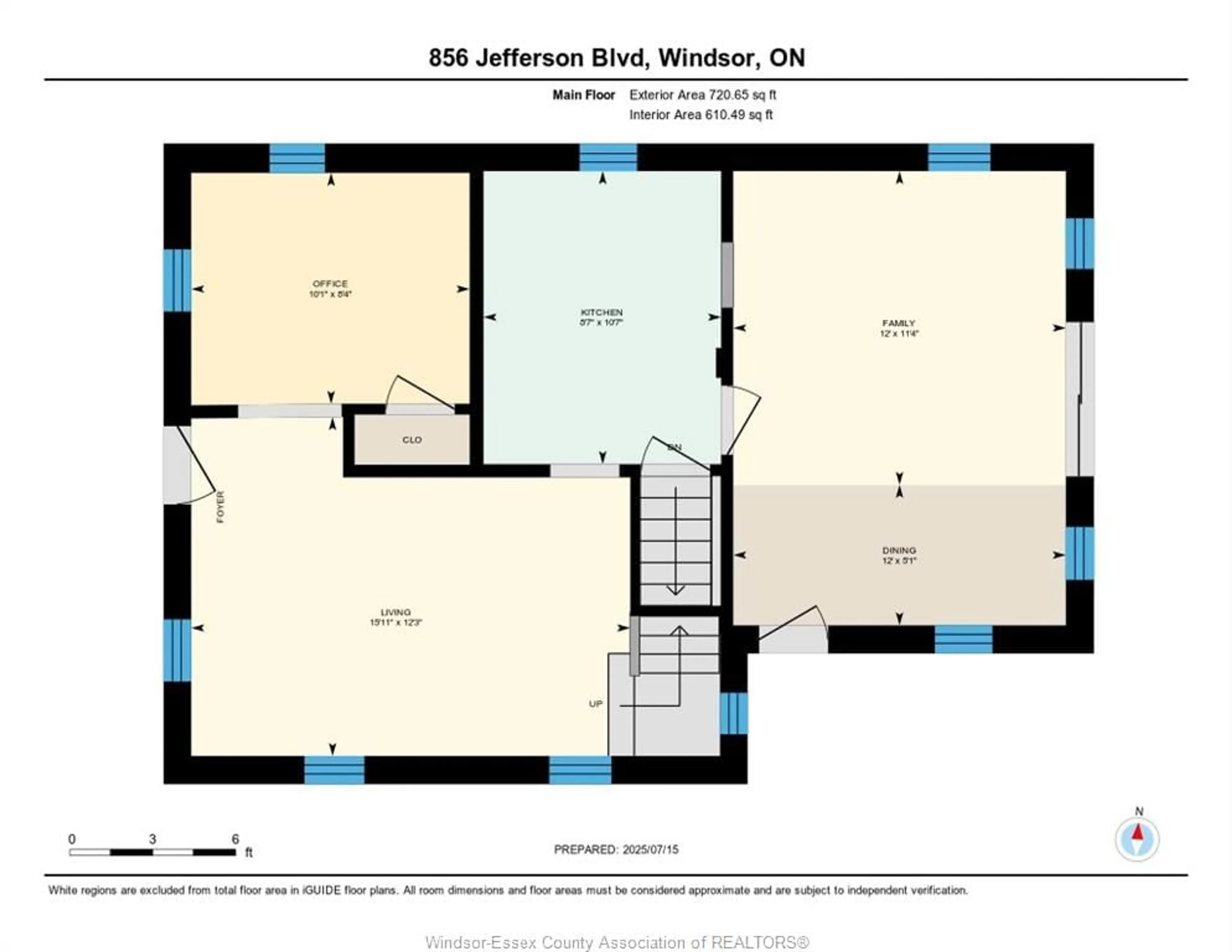Floor plan for 856 JEFFERSON Blvd, Windsor Ontario N8S 2P8