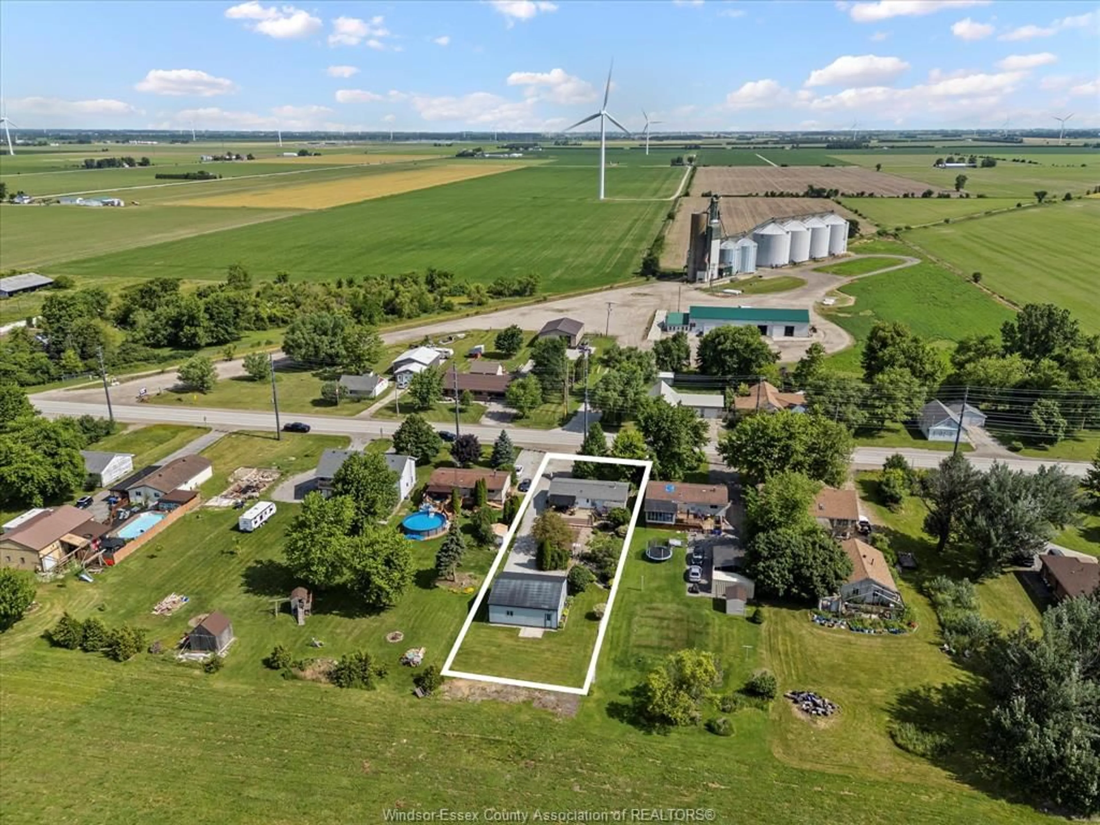 A pic from outside/outdoor area/front of a property/back of a property/a pic from drone, unknown for 640 County Road 8, Leamington Ontario N0P 2J0