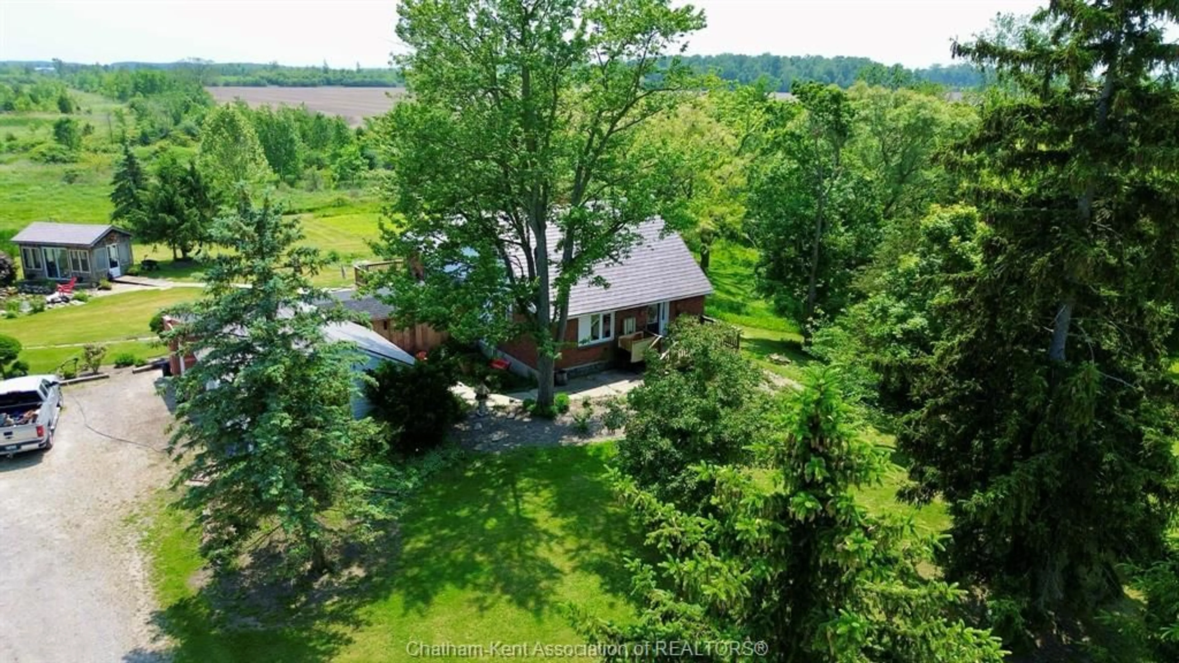 A pic from outside/outdoor area/front of a property/back of a property/a pic from drone, water/lake/river/ocean view for 803 Smith Line, Sombra Ontario N0P 2H0