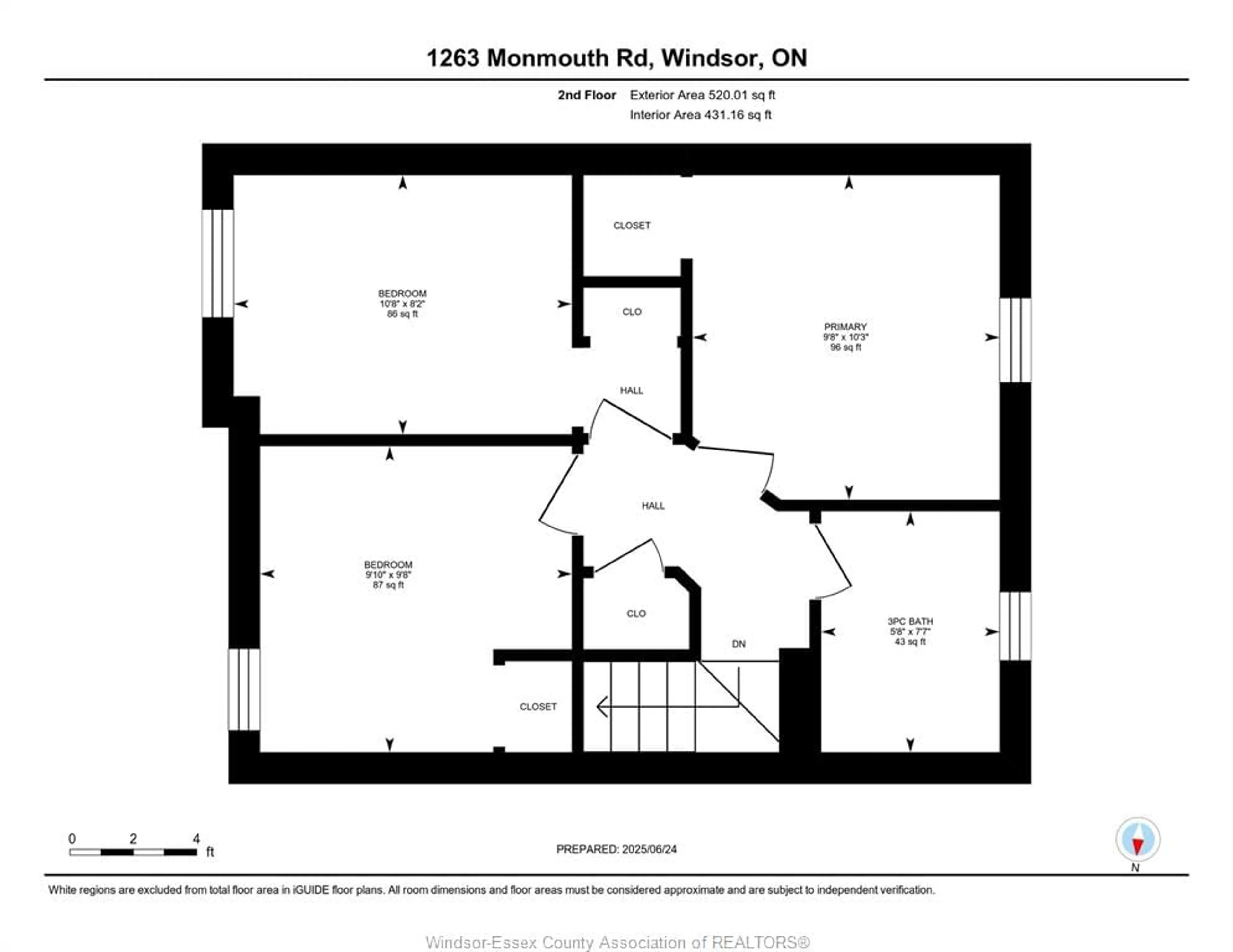 Floor plan for 1263 Monmouth, Windsor Ontario N8Y 3M2