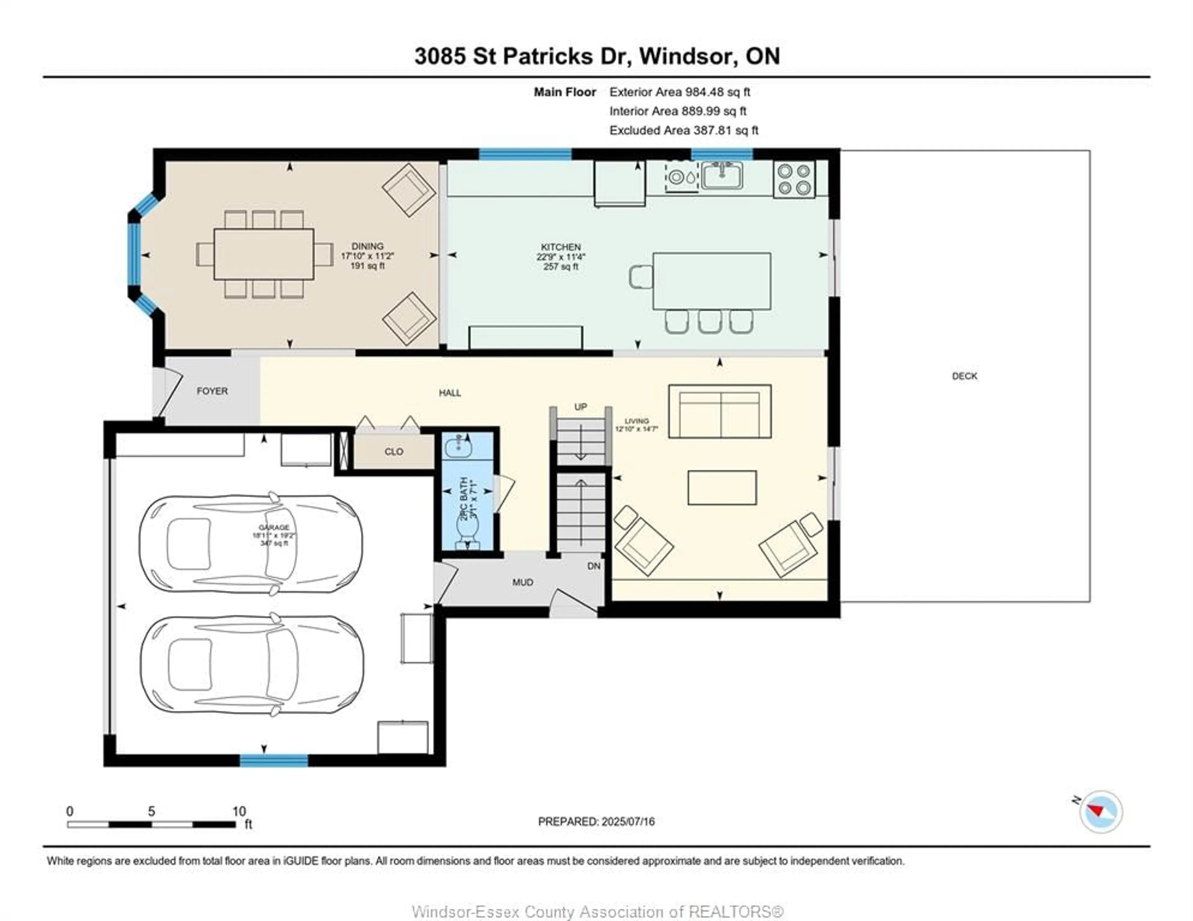 Floor plan for 3085 ST. PATRICKS Ave, Windsor Ontario N9E 4C2