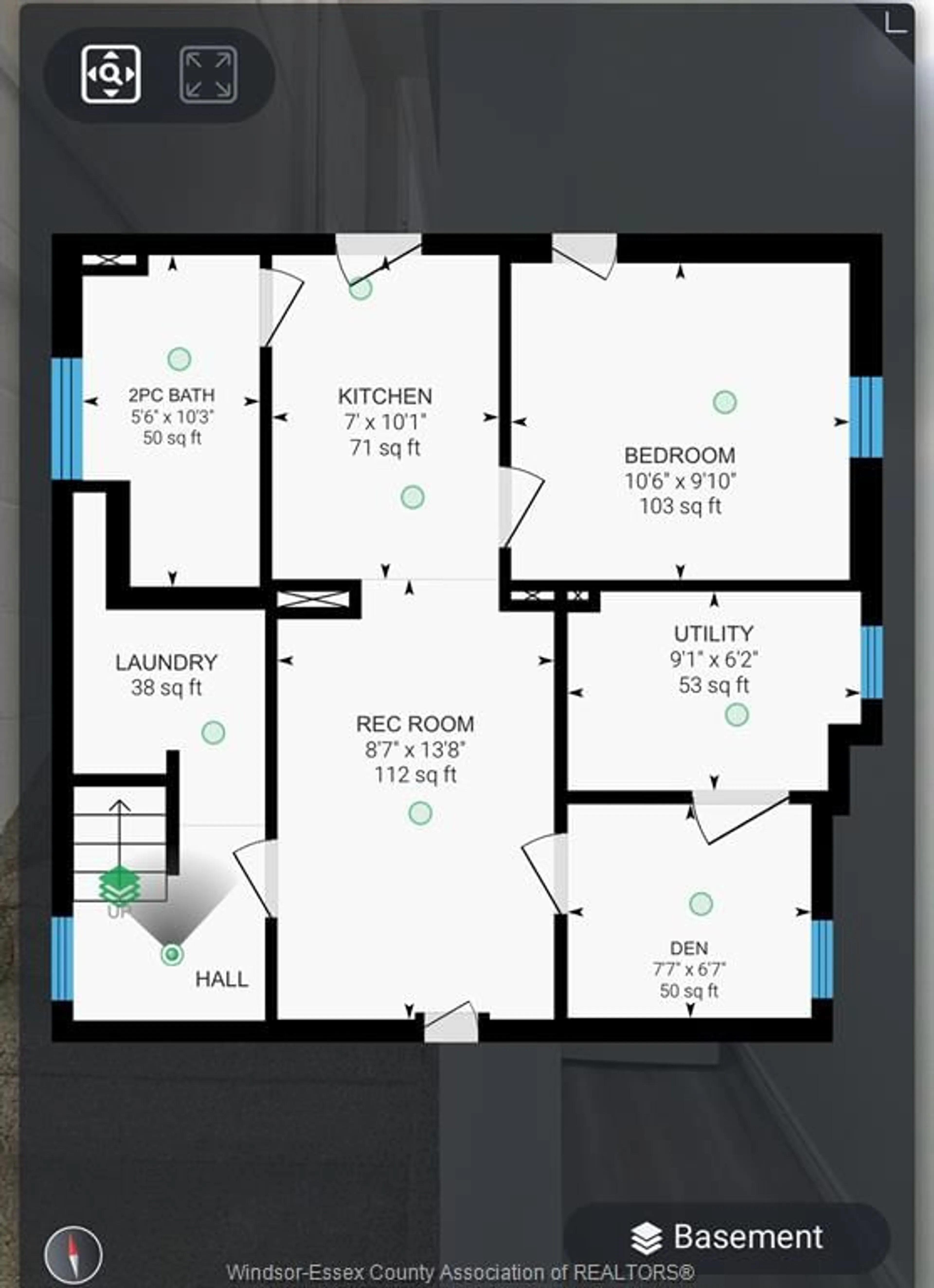 Floor plan for 1331 VICTORIA Ave, Windsor Ontario N8X 1N9