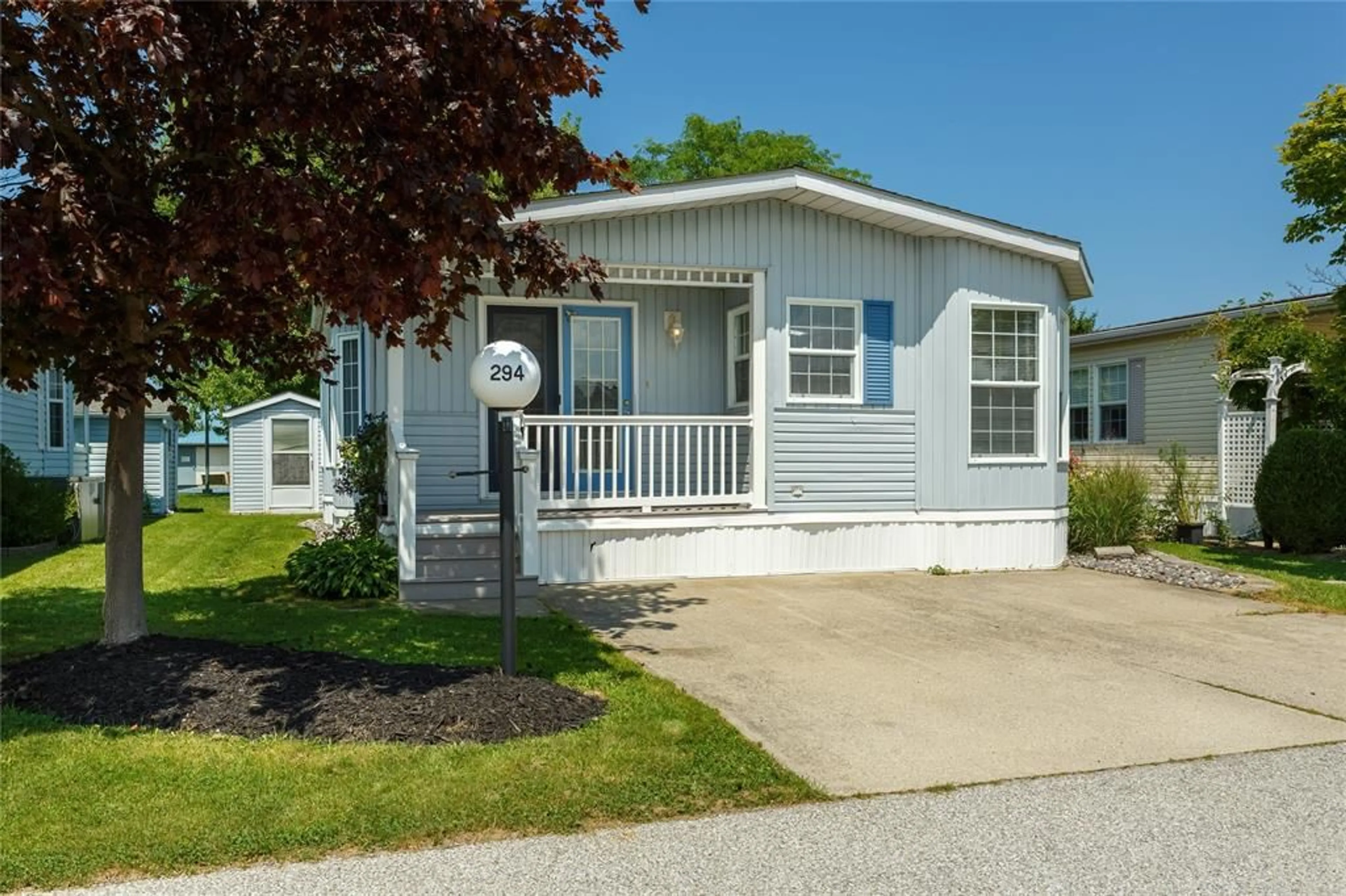 Home with vinyl exterior material, street for 5700 BLACKWELL Sideroad #294, Sarnia Ontario N7W 1B7