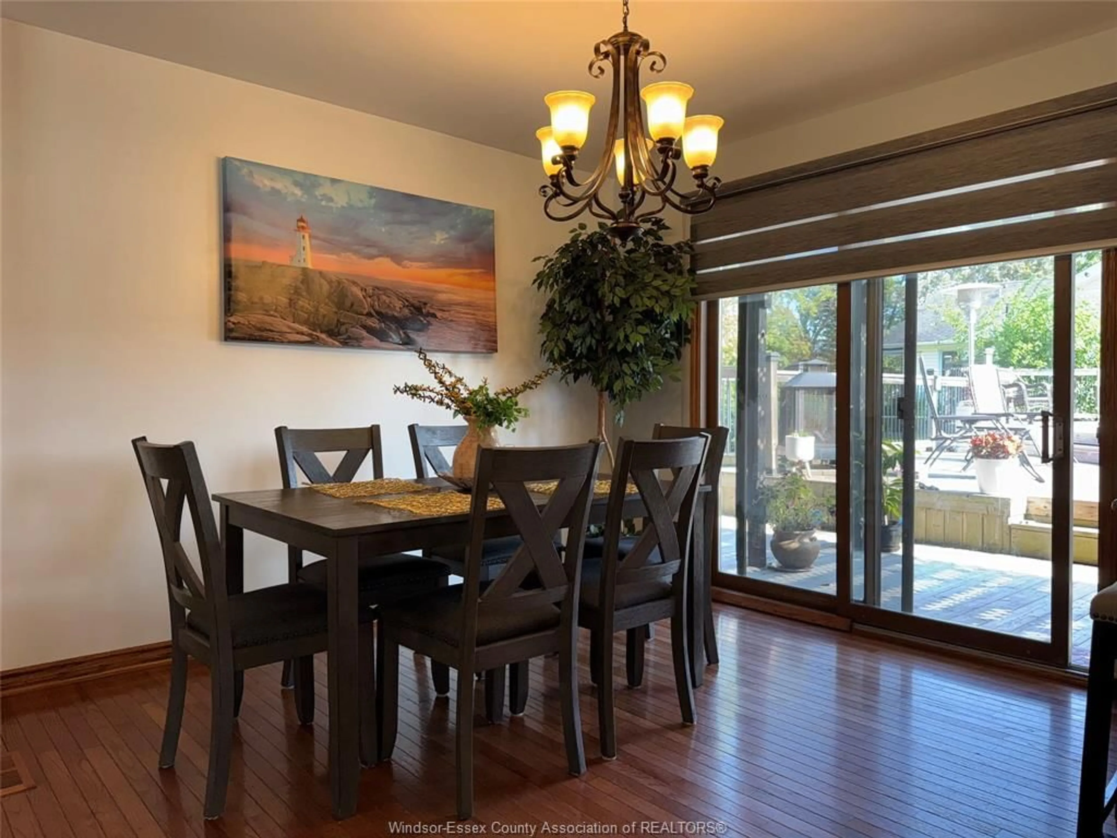 Dining room, wood/laminate floor for 353 Cousineau Rd, Windsor Ontario N9G 1V6