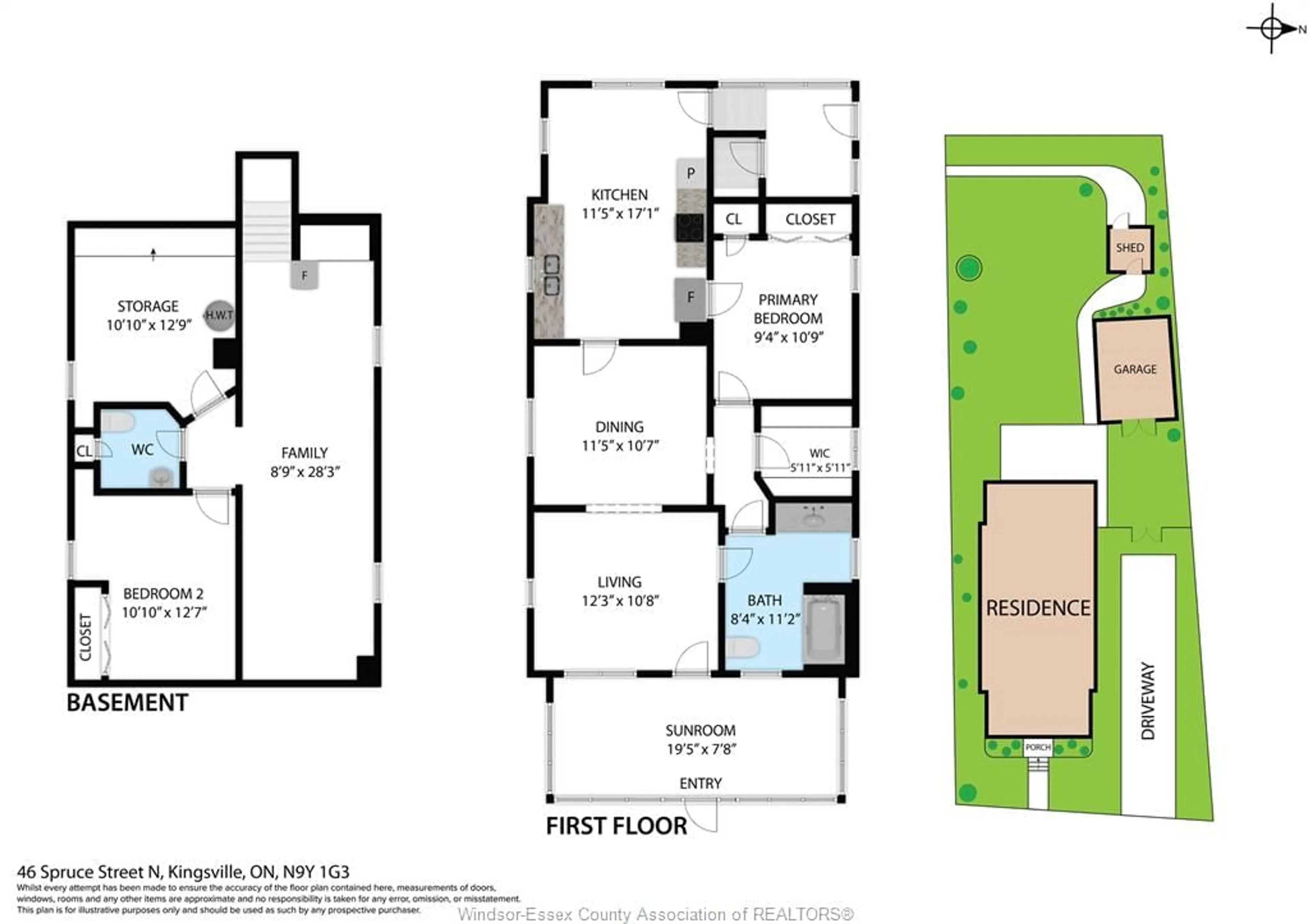 Floor plan for 46 Spruce St, Kingsville Ontario N9Y 1G3