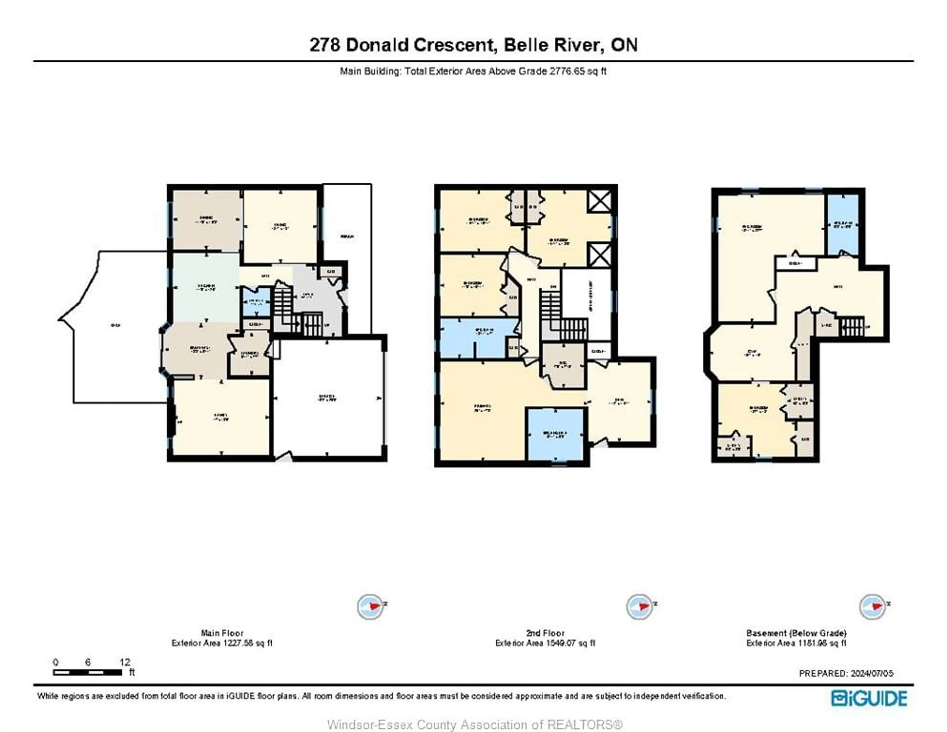 Floor plan for 278 DONALD, Belle River Ontario N0R 1A0