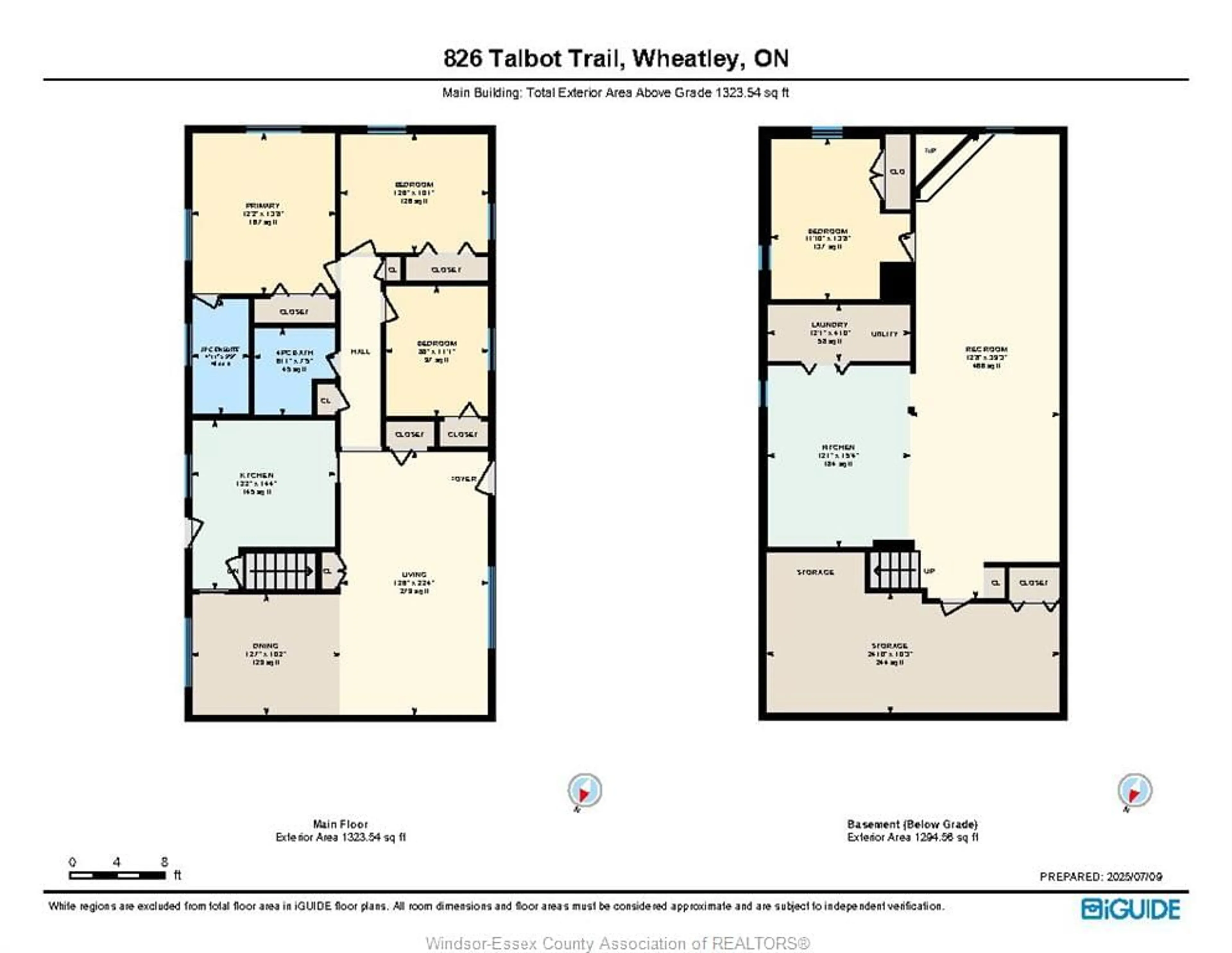 Floor plan for 826 TALBOT TRAIL, Wheatley Ontario N0P 2P0