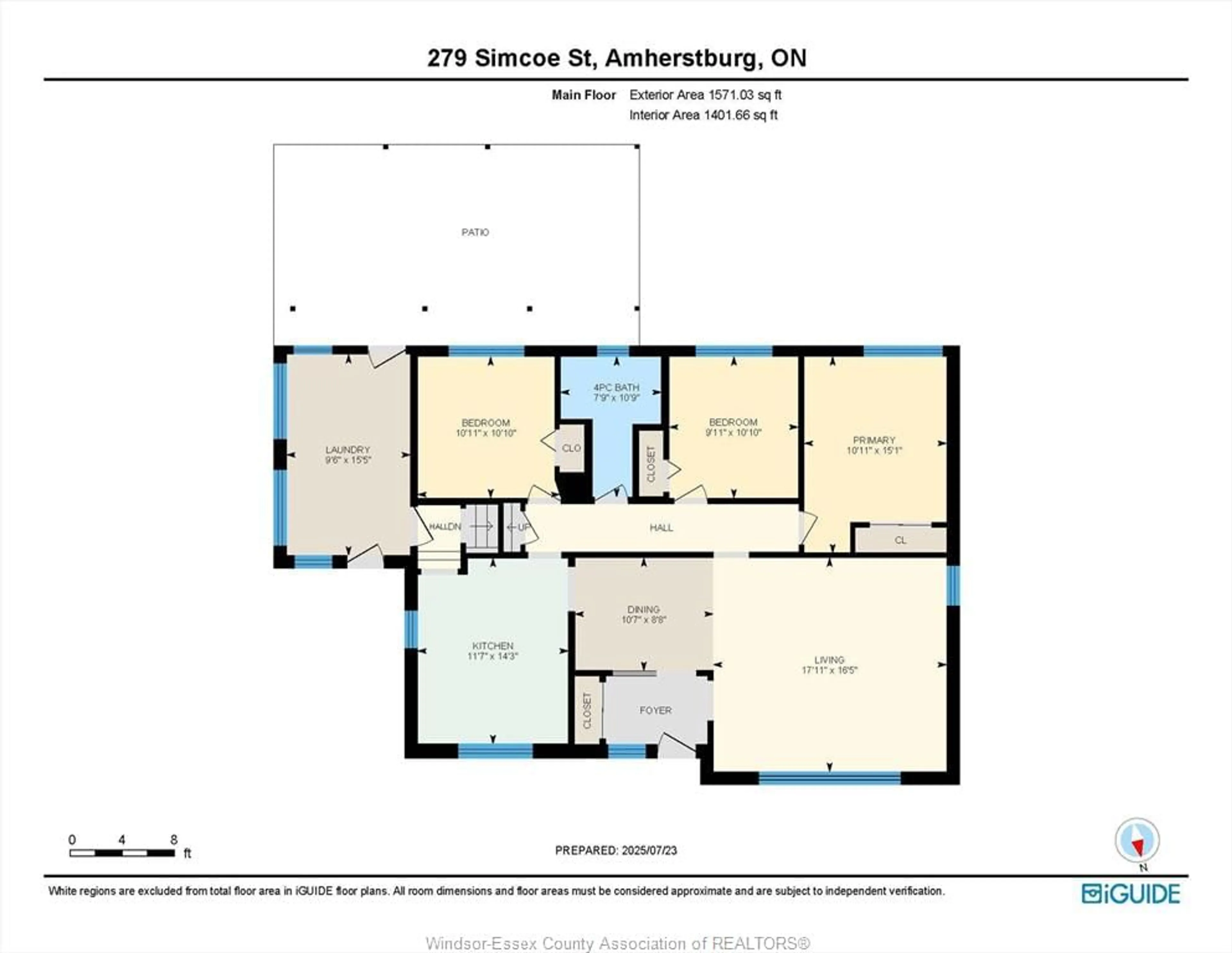 Floor plan for 279 SIMCOE St, Amherstburg Ontario N9V 1M5