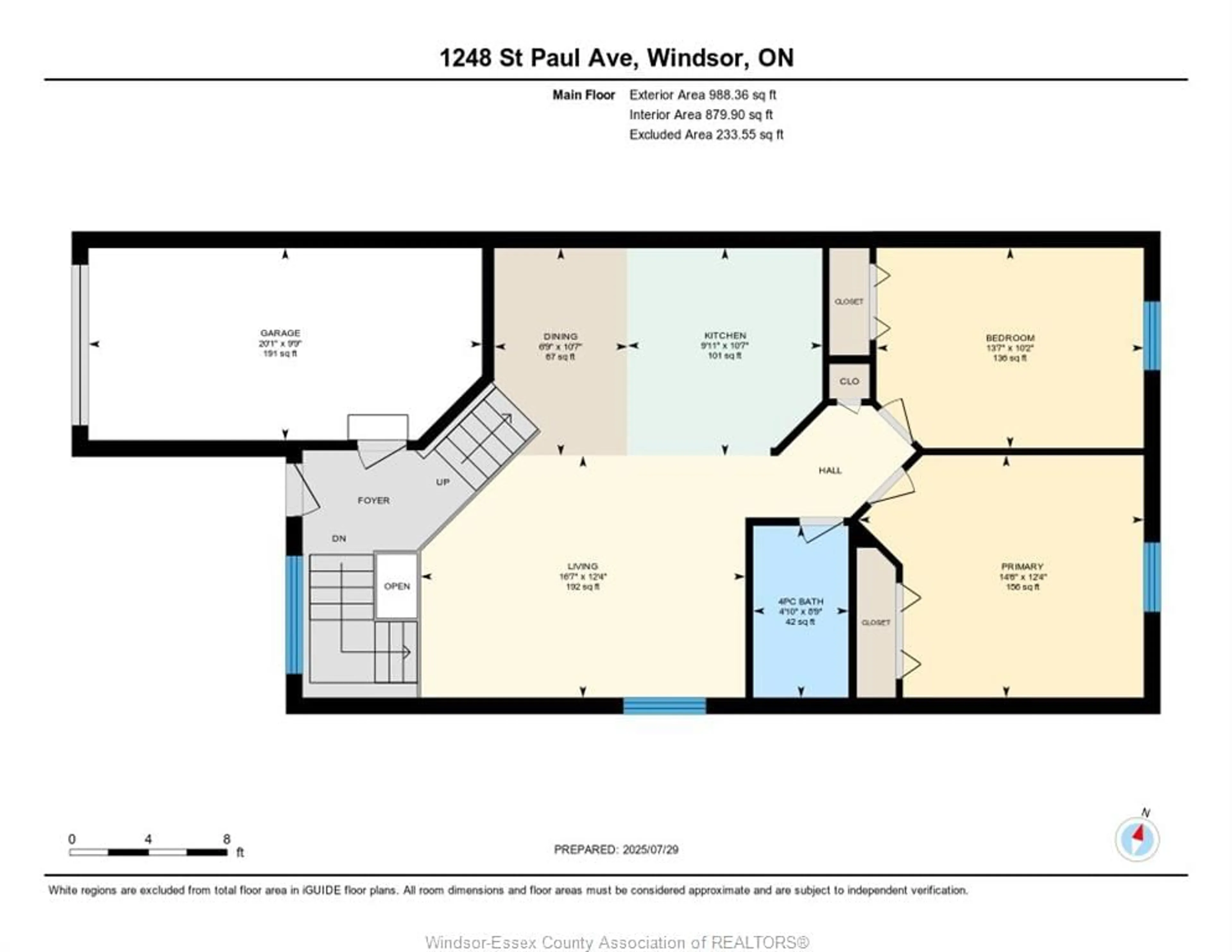 Floor plan for 1248 ST. PAUL Ave ..., Windsor Ontario N8S 4T7