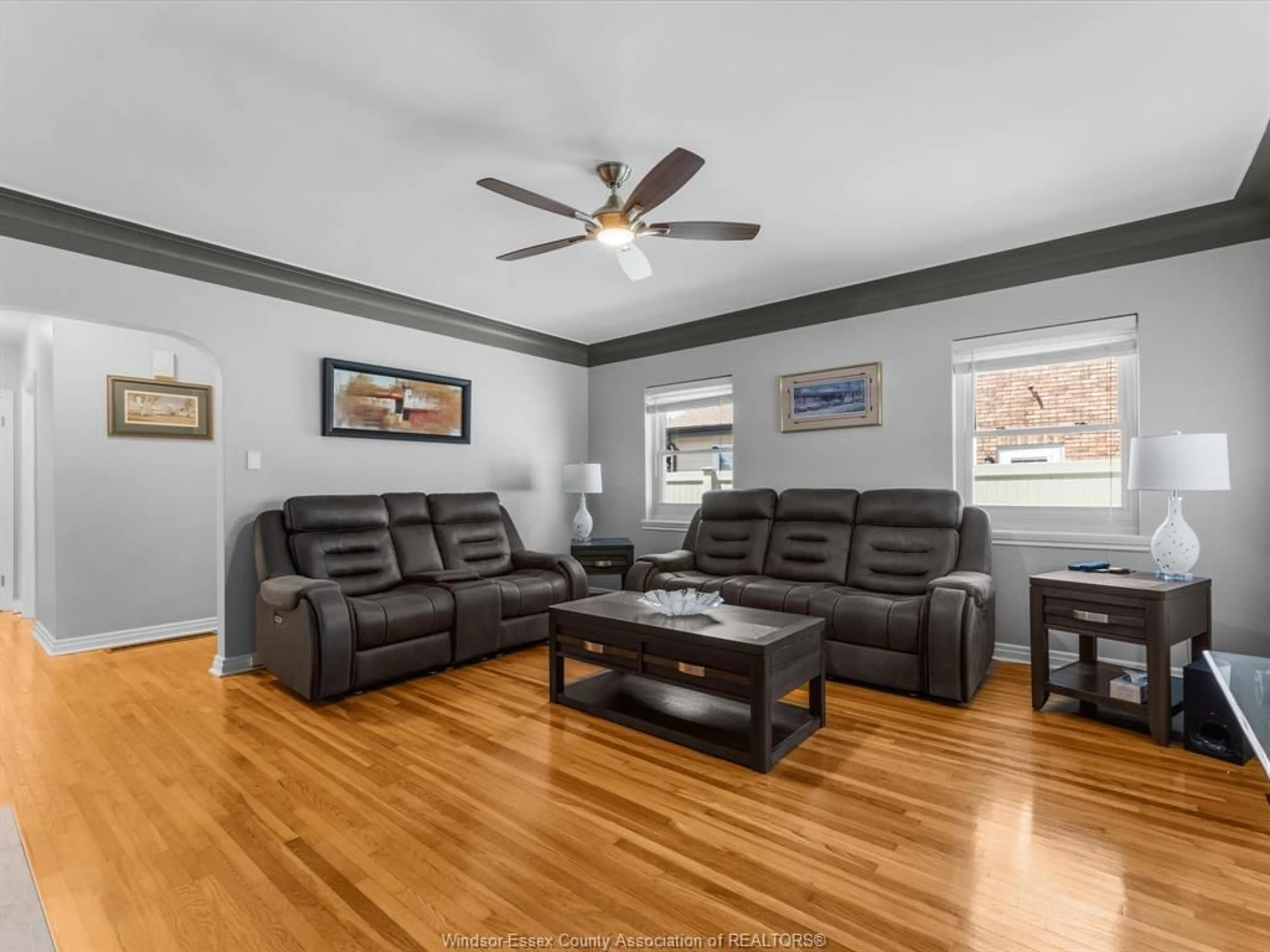Living room with furniture, wood/laminate floor for 297 FAIRVIEW Blvd, Windsor Ontario N8S 3C9
