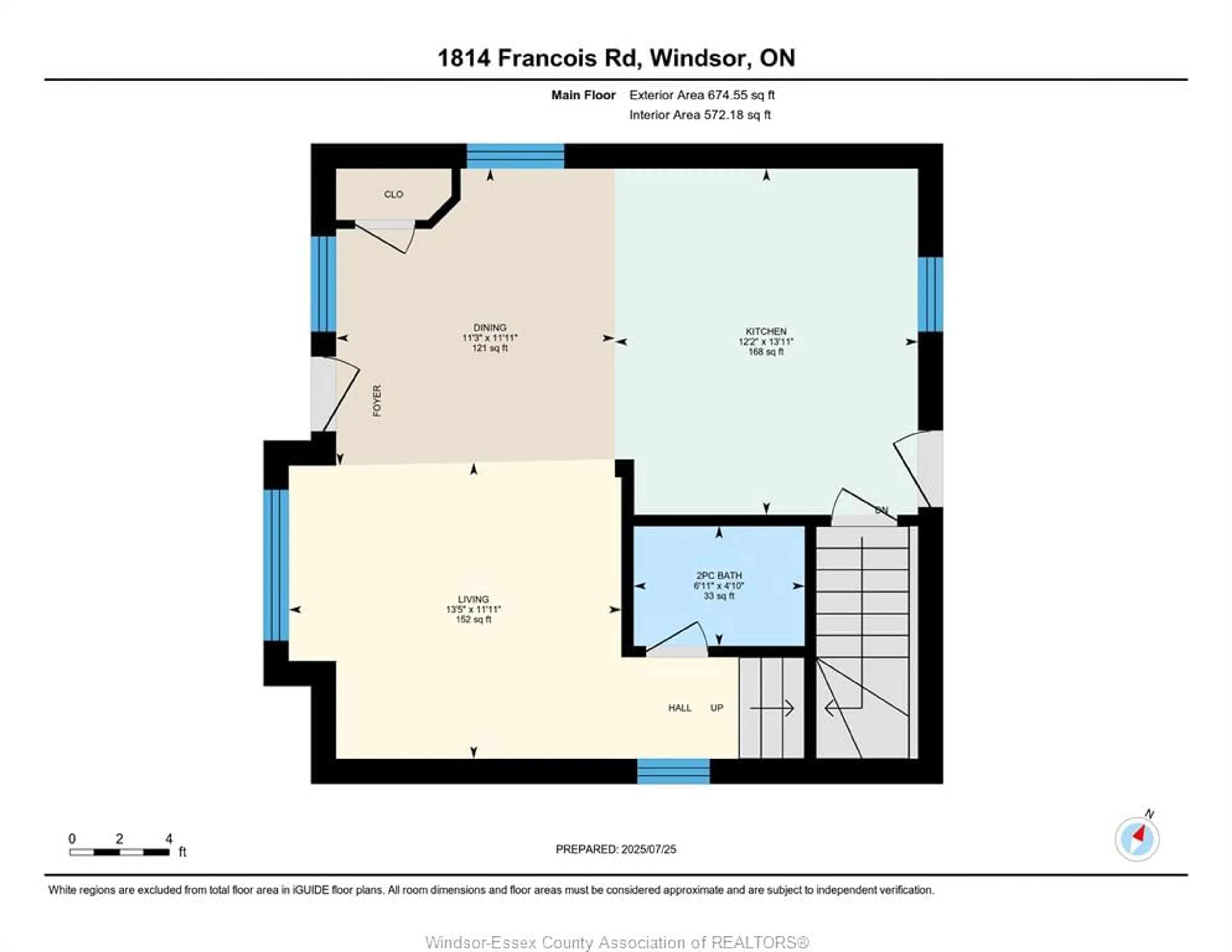 Floor plan for 1814 FRANCOIS Rd, Windsor Ontario N8W 4S7