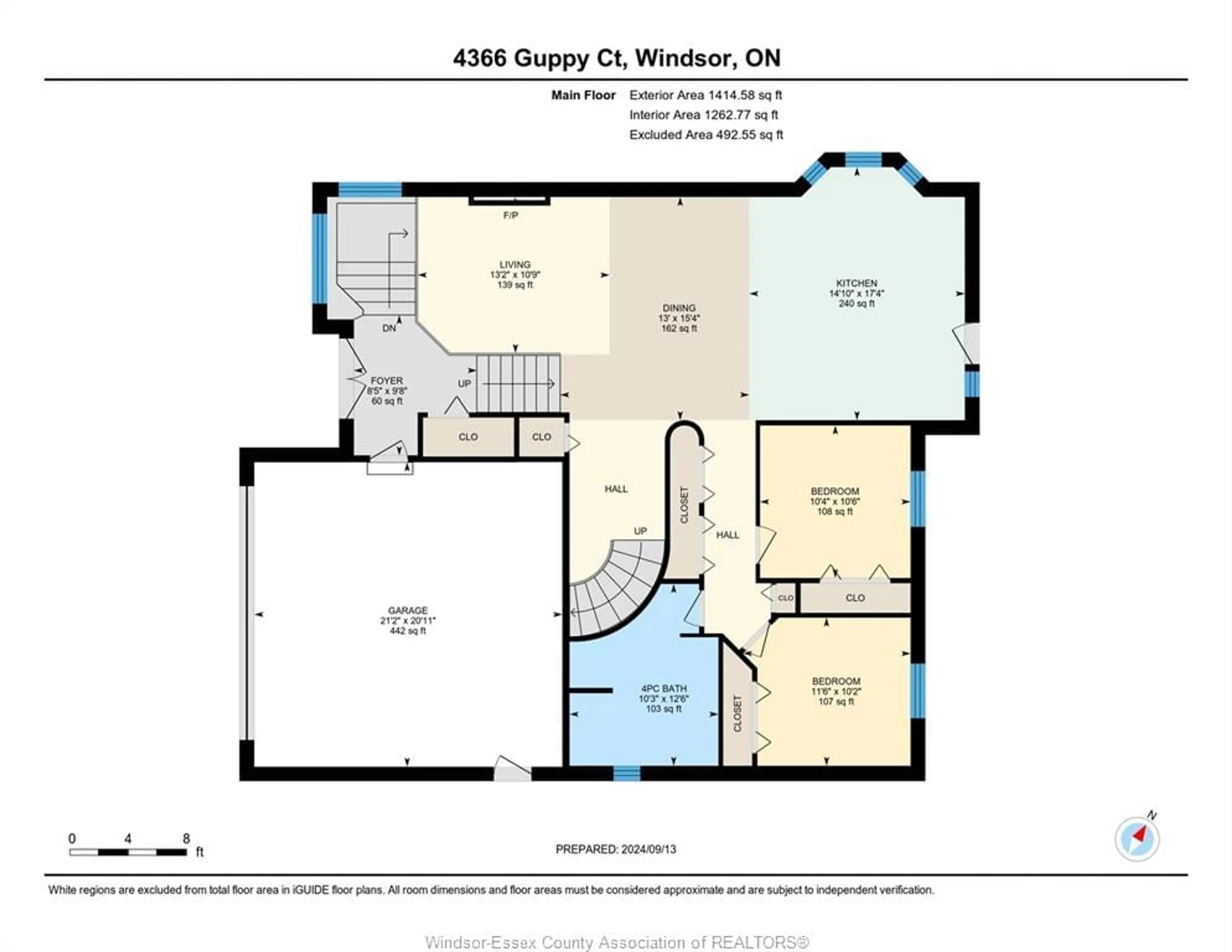 Floor plan for 4366 Guppy Crt, Windsor Ontario N9G 2N8