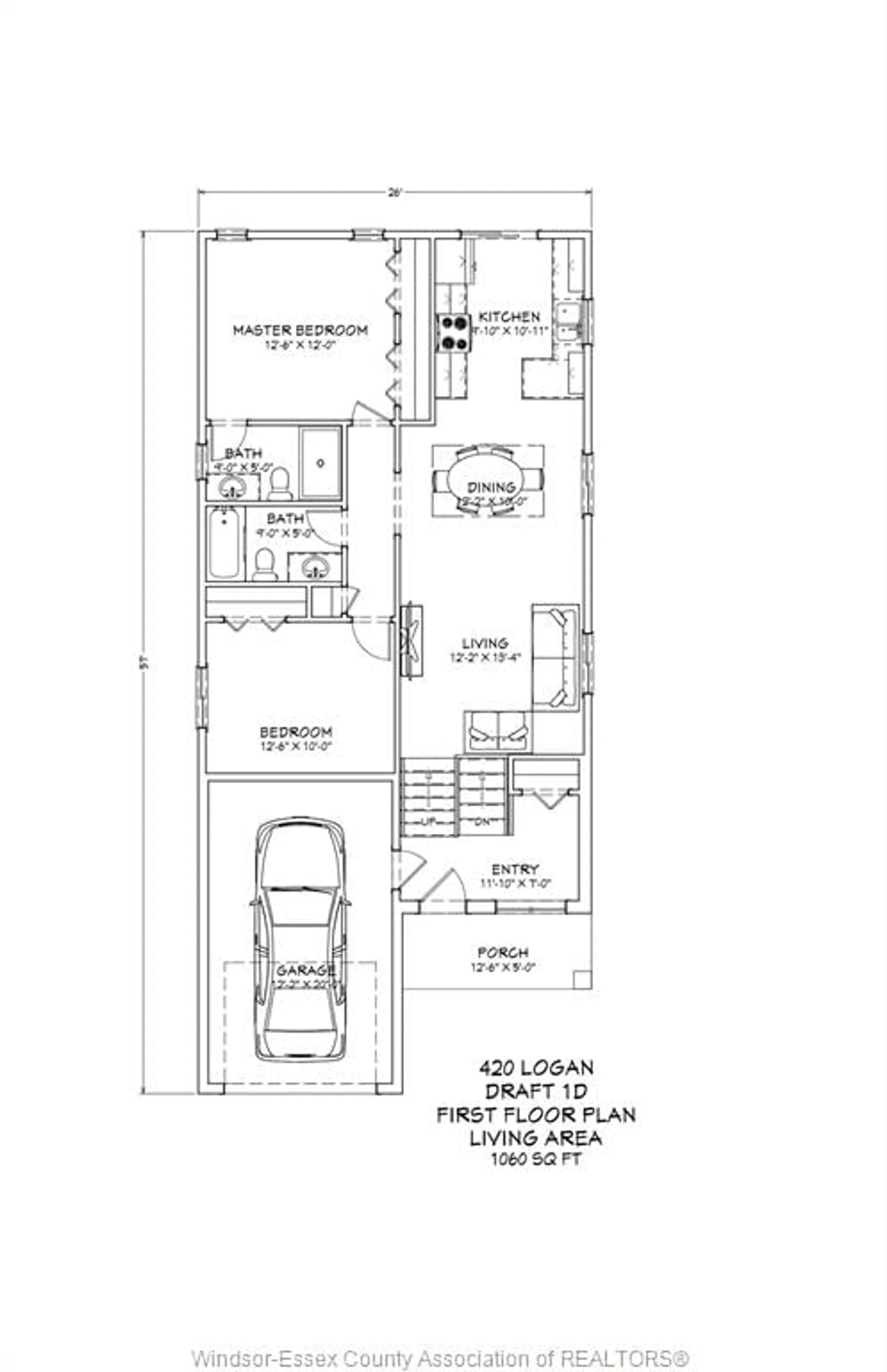 Floor plan for 426 LOGAN, Windsor Ontario N8X 2V4
