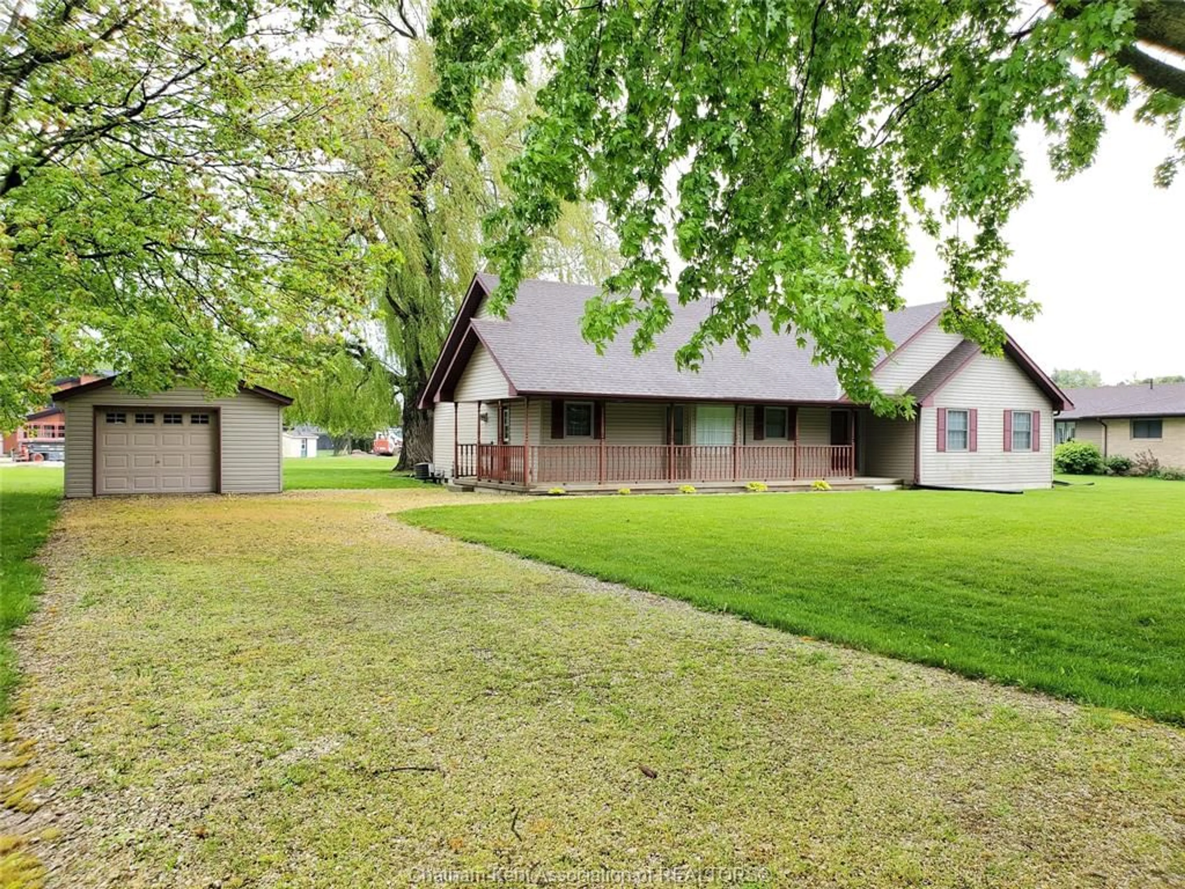 A pic from outside/outdoor area/front of a property/back of a property/a pic from drone, street for 11300 Rondeau Estates Line, Rondeau Bay Estates Ontario N0P 1X0